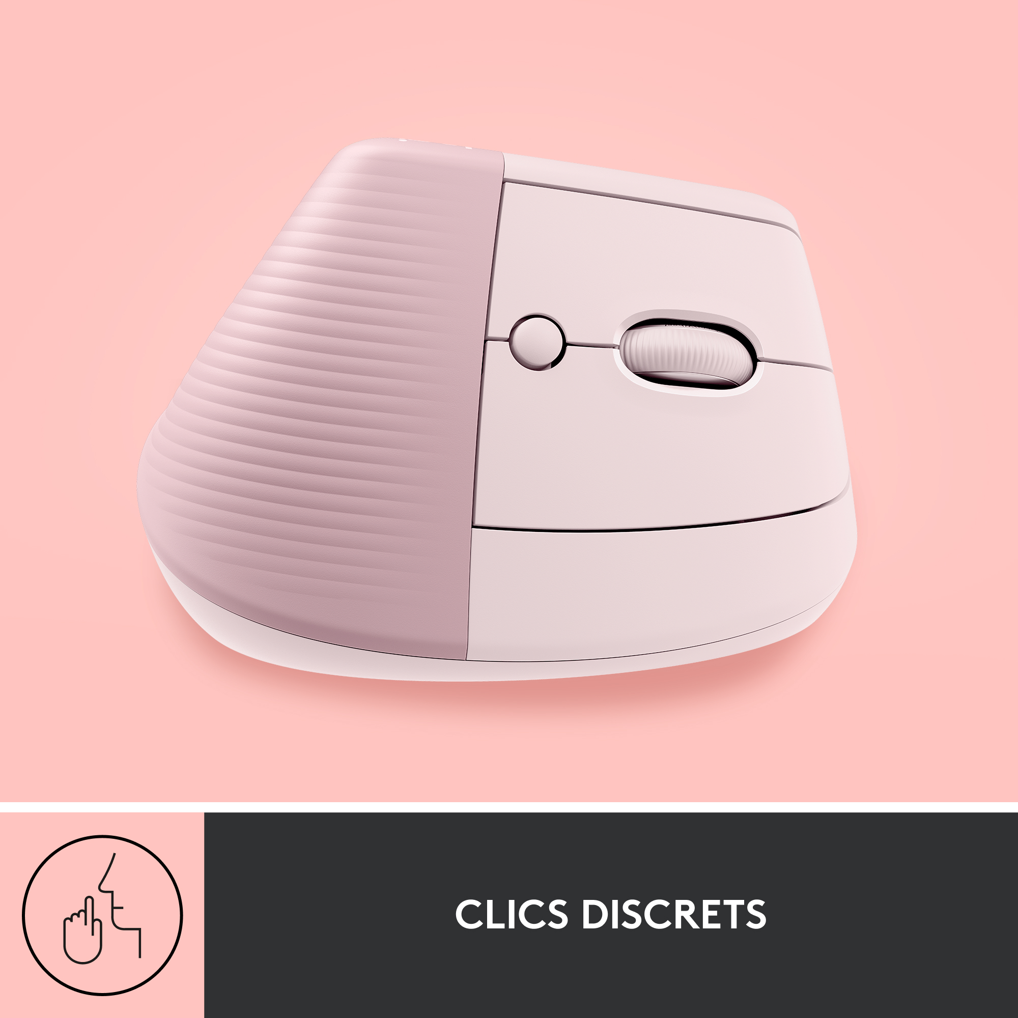 Voir la diapositive 7 : LOGITECH Souris LIFT SOURIS ERGO - Rose