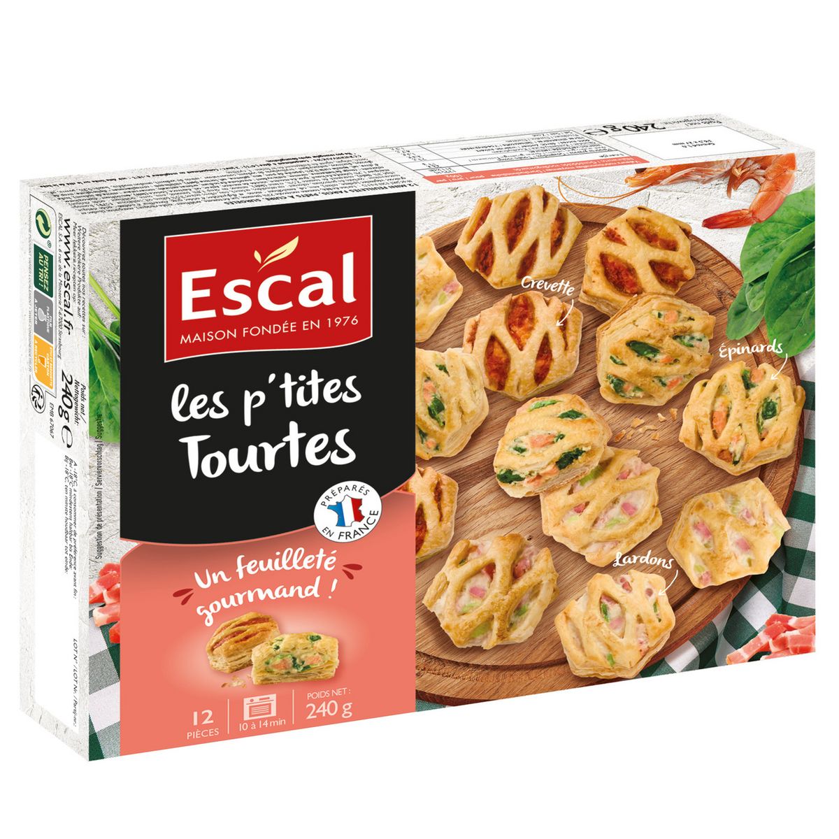 ESCAL Petites tourtes 12 pièces 240g