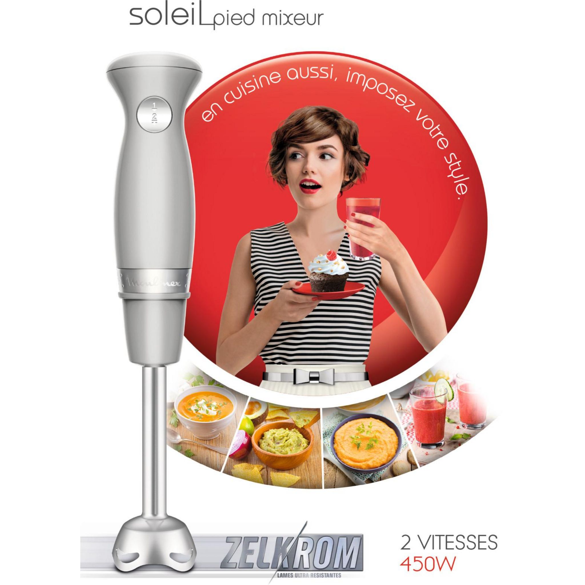 Voir la diapositive 3 : MOULINEX Mixeur plongeant soleil DD471E10