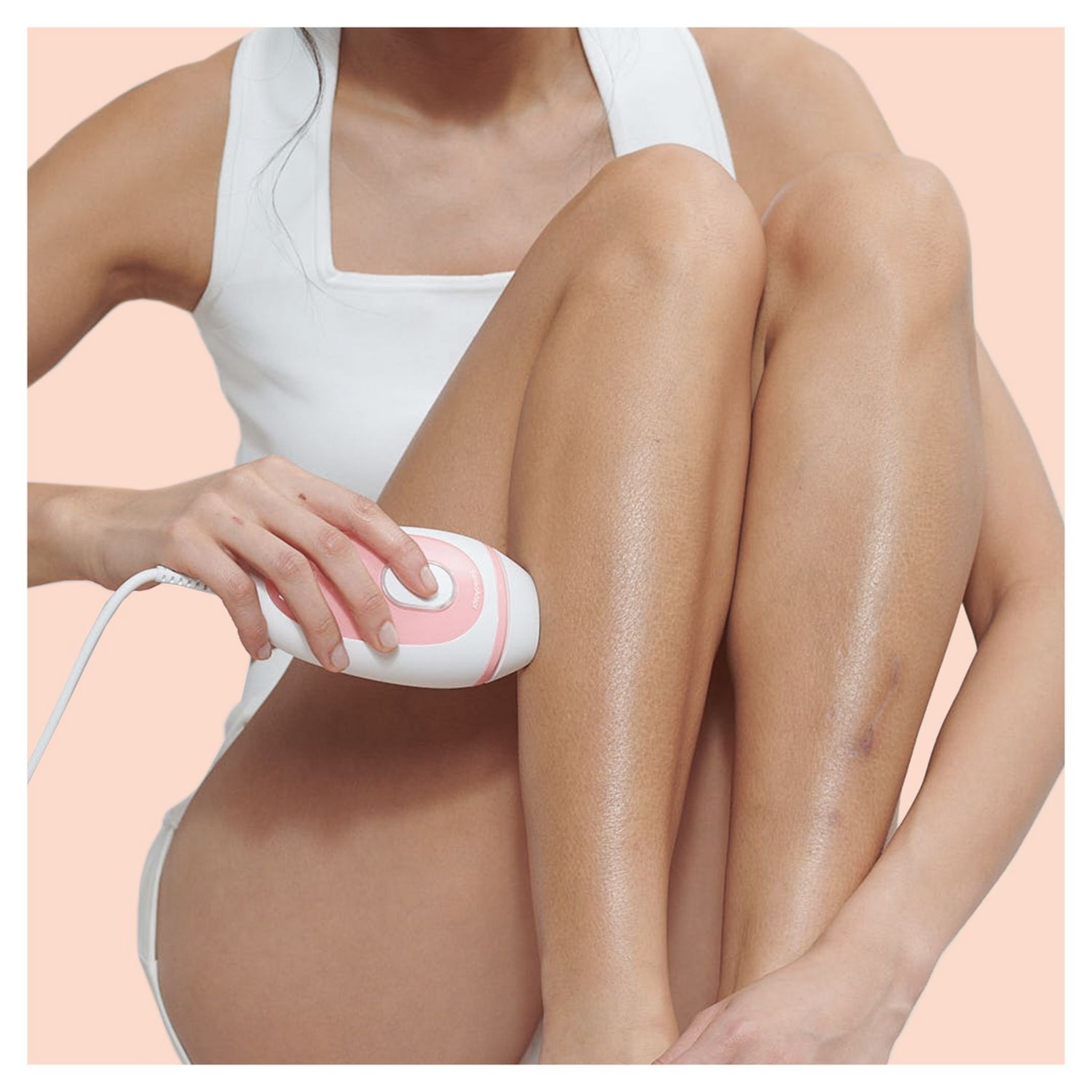 Voir la diapositive 3 : BRAUN Épilateur à la lumière pulsée PL1000 corps et visage - Rose