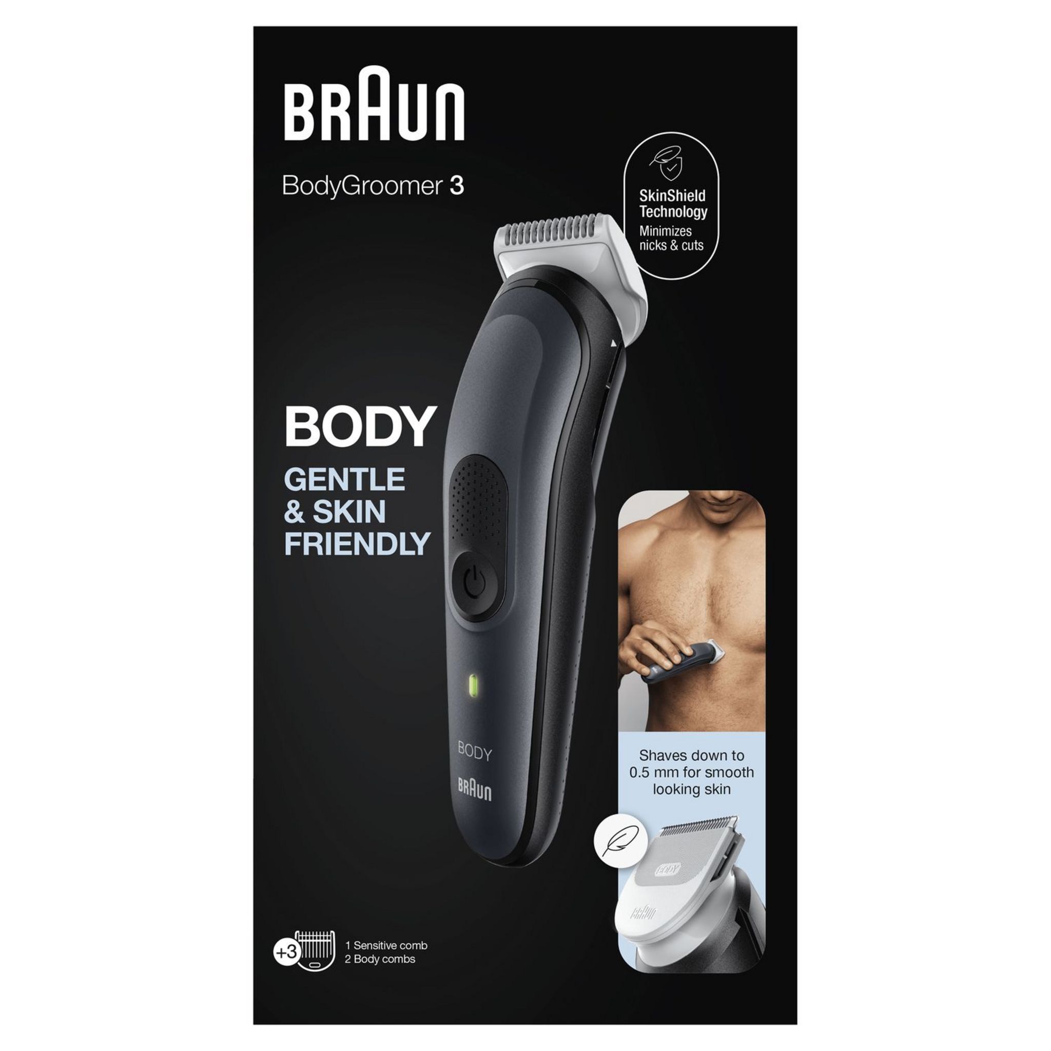 Voir la diapositive 9 : BRAUN Tondeuse corps BG3340 - Noir