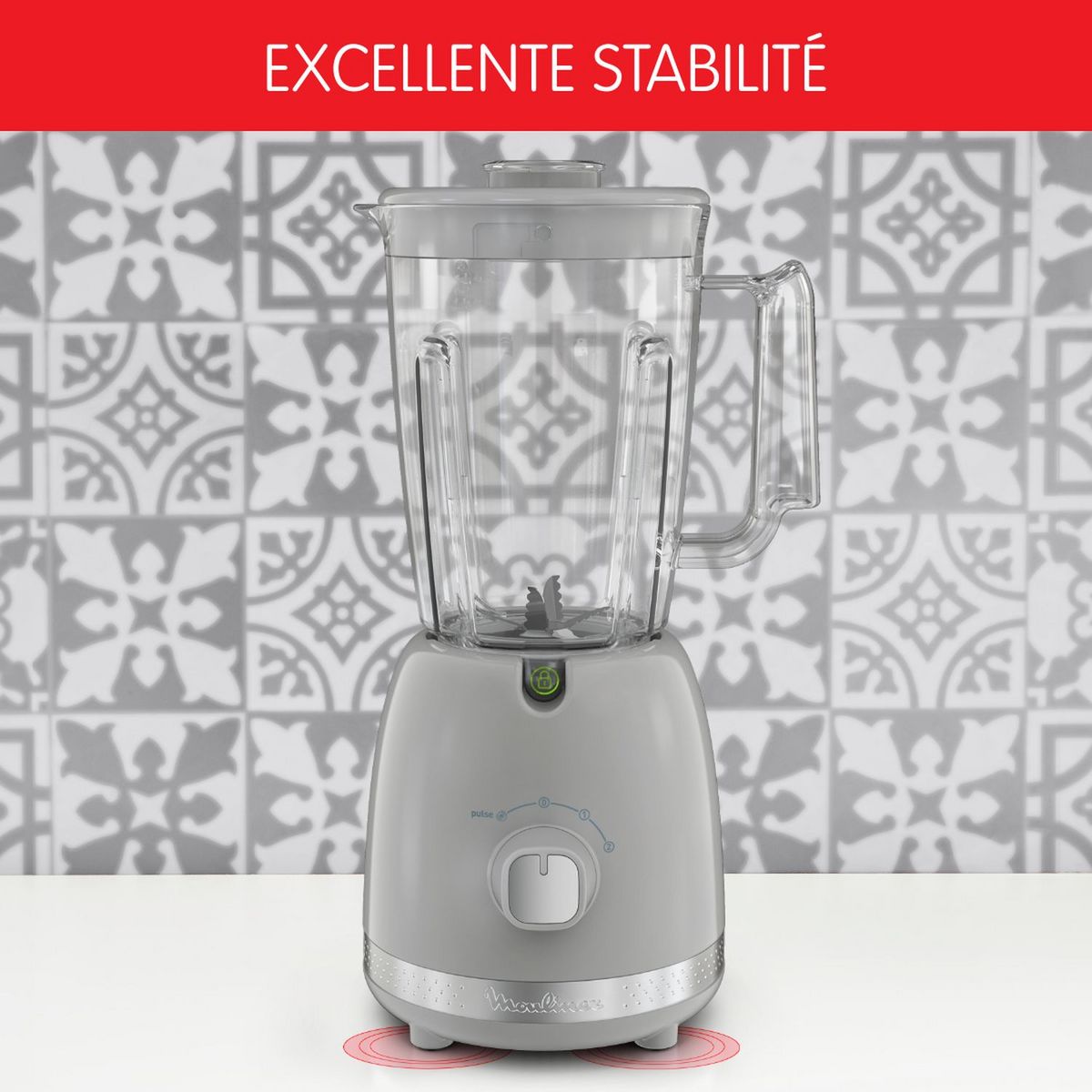 MOULINEX Blender soleil Pepper LM355E10 - Gris