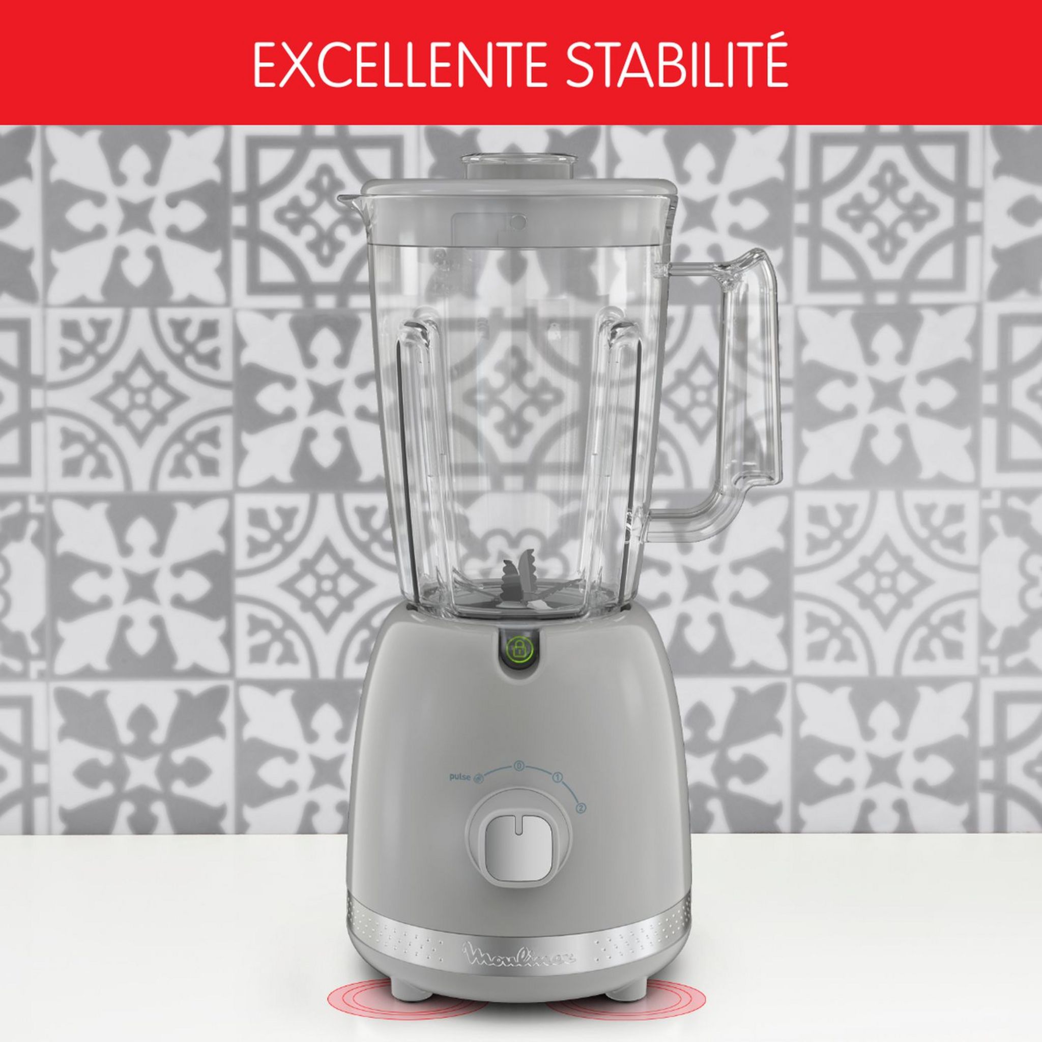 Voir la diapositive 17 : MOULINEX Blender soleil Pepper LM355E10 - Gris