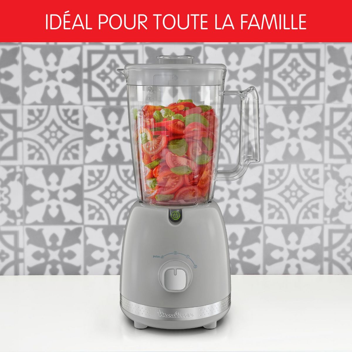MOULINEX Blender soleil Pepper LM355E10 - Gris