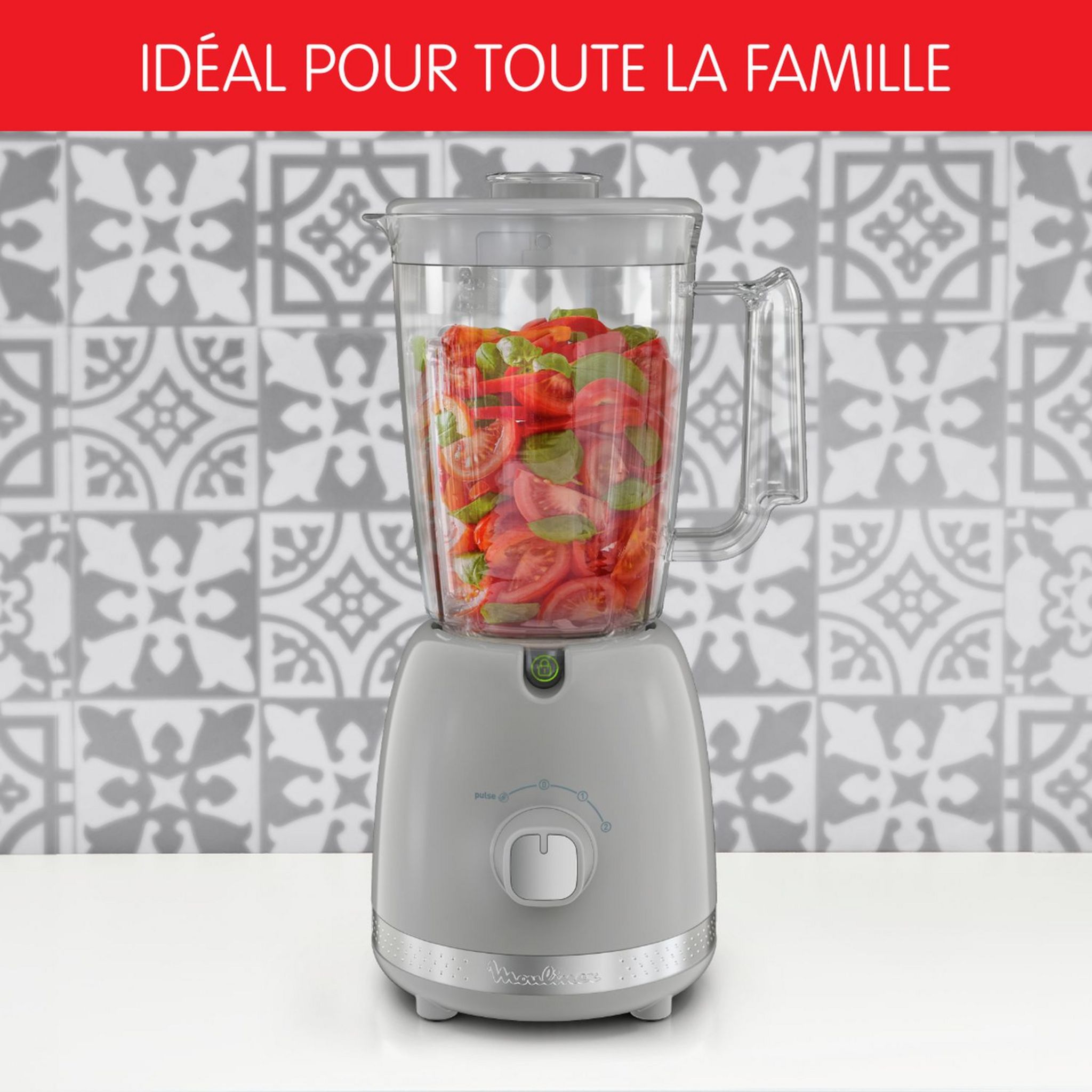 Voir la diapositive 18 : MOULINEX Blender soleil Pepper LM355E10 - Gris