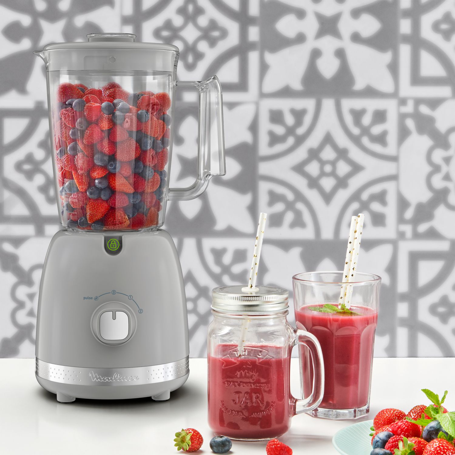 Voir la diapositive 9 : MOULINEX Blender soleil Pepper LM355E10 - Gris