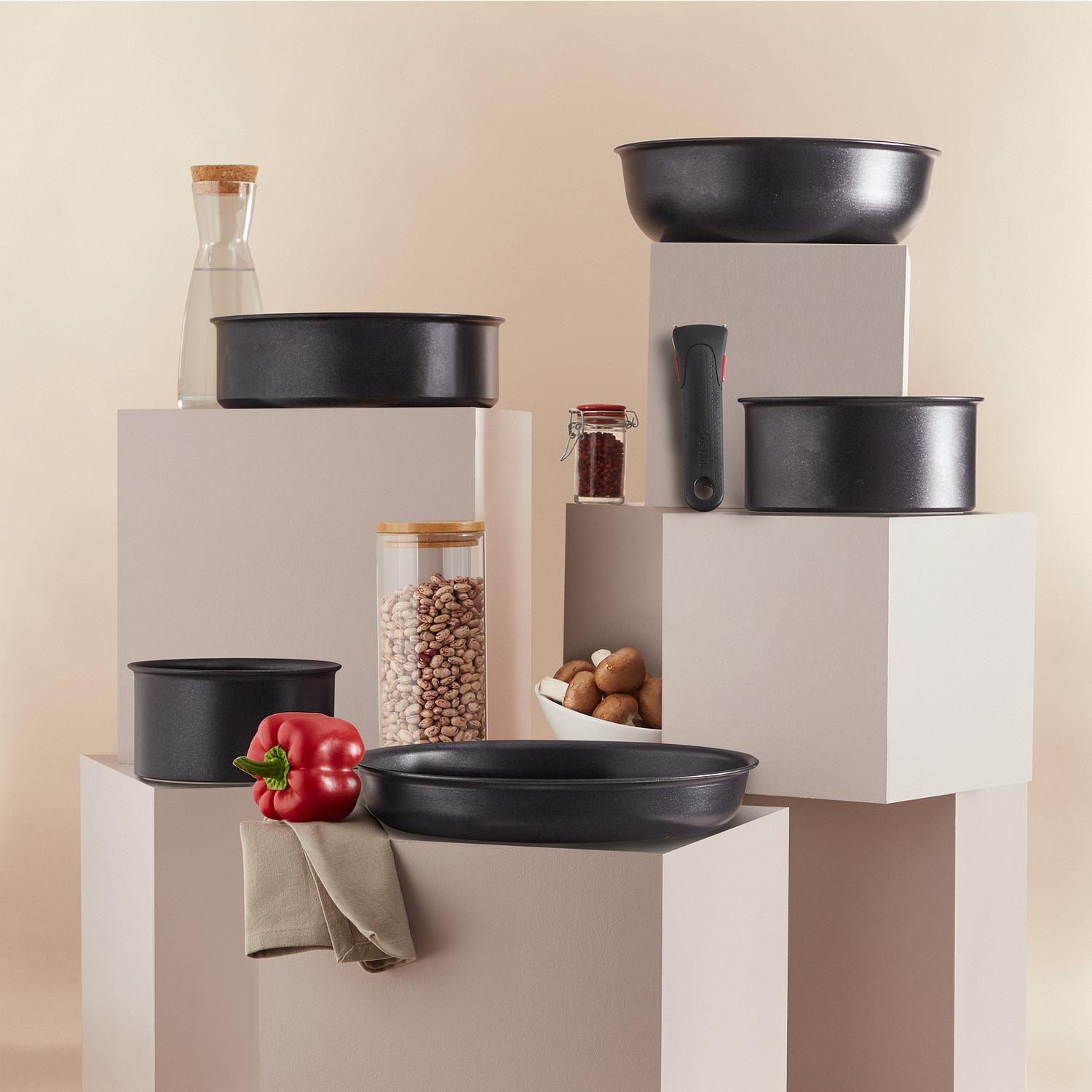 Voir la diapositive 2 : TEFAL Poêle 28 cm aluminium INGENIO tous feux dont induction