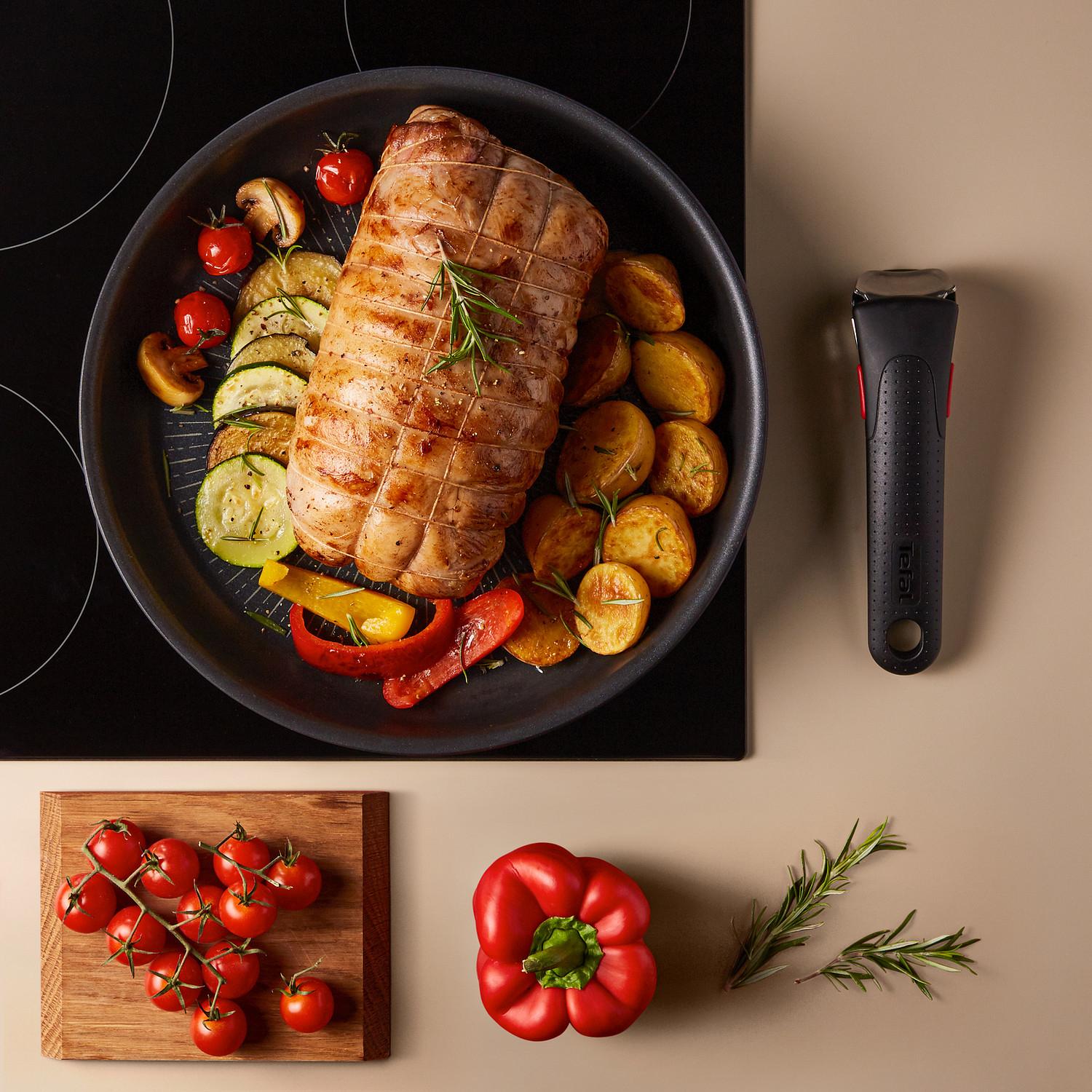 Voir la diapositive 4 : TEFAL Poêle 28 cm aluminium INGENIO tous feux dont induction