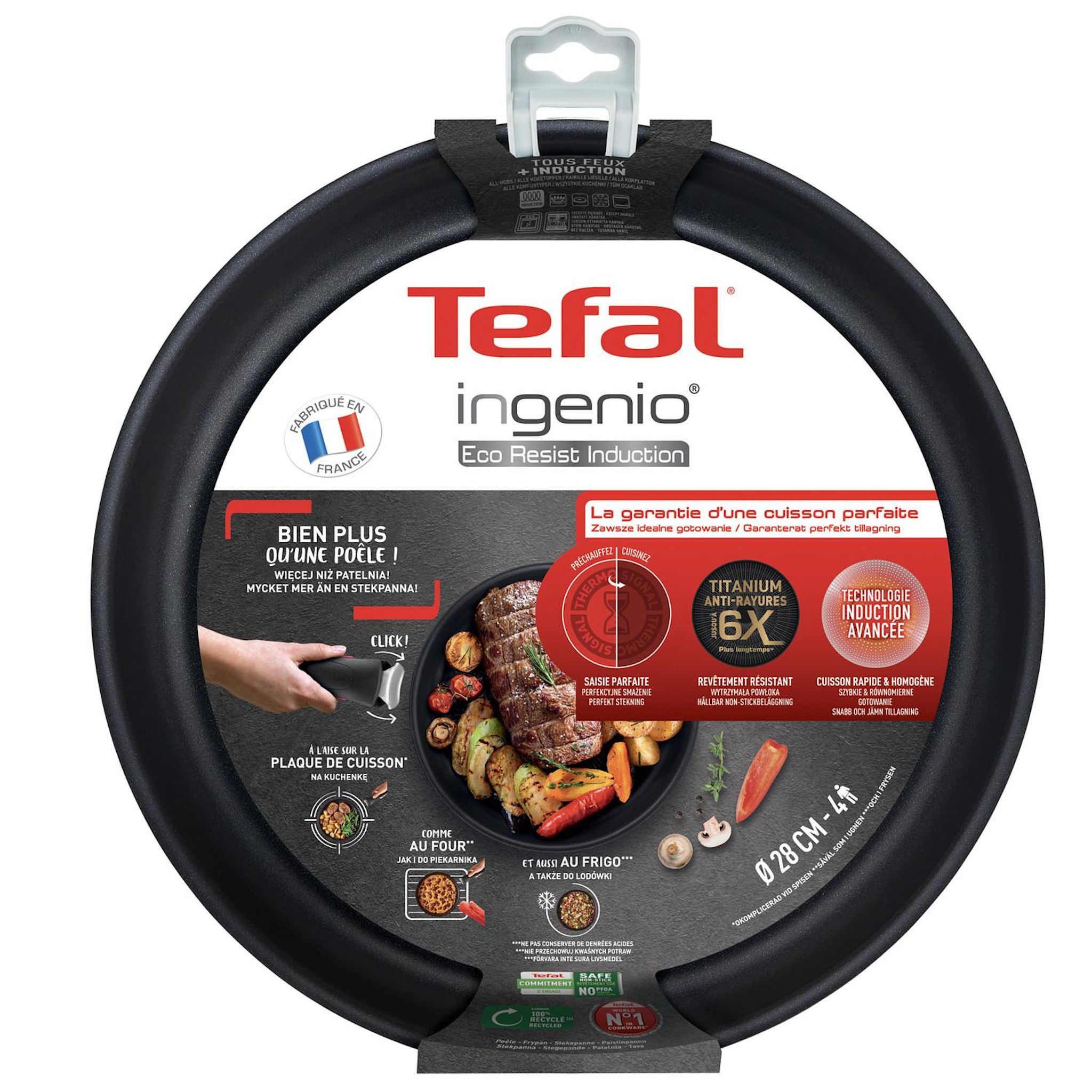 Voir la diapositive 7 : TEFAL Poêle 28 cm aluminium INGENIO tous feux dont induction