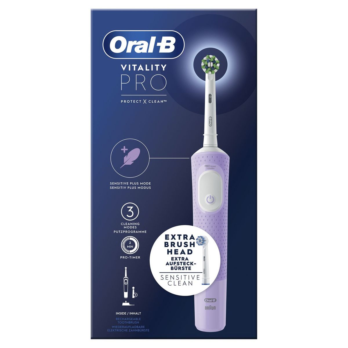 ORAL-B Brosse à dents électrique Vitality PRO - Lila