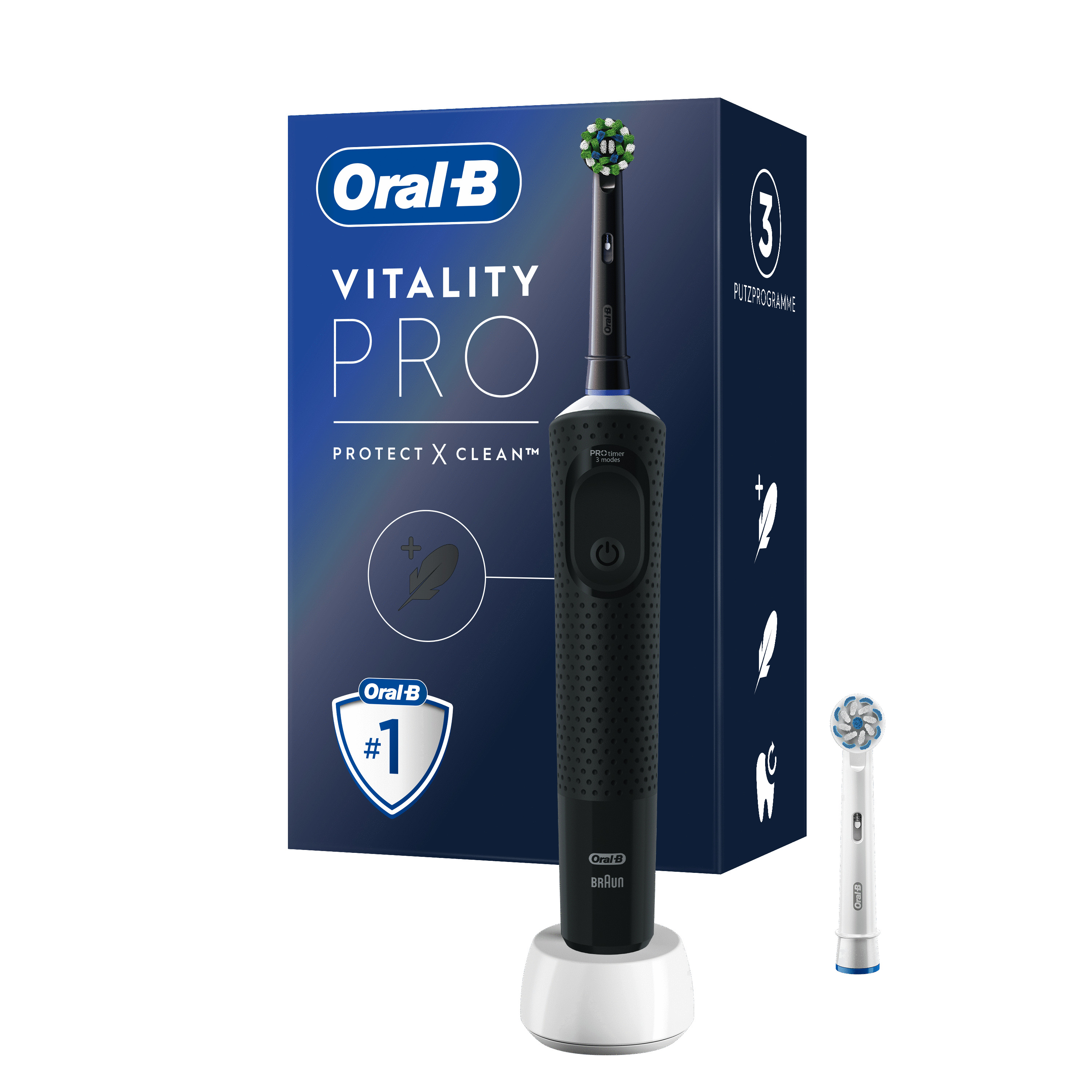 Voir la diapositive 5 : ORAL-B Brosse à dents électrique Vitality PRO - Noir