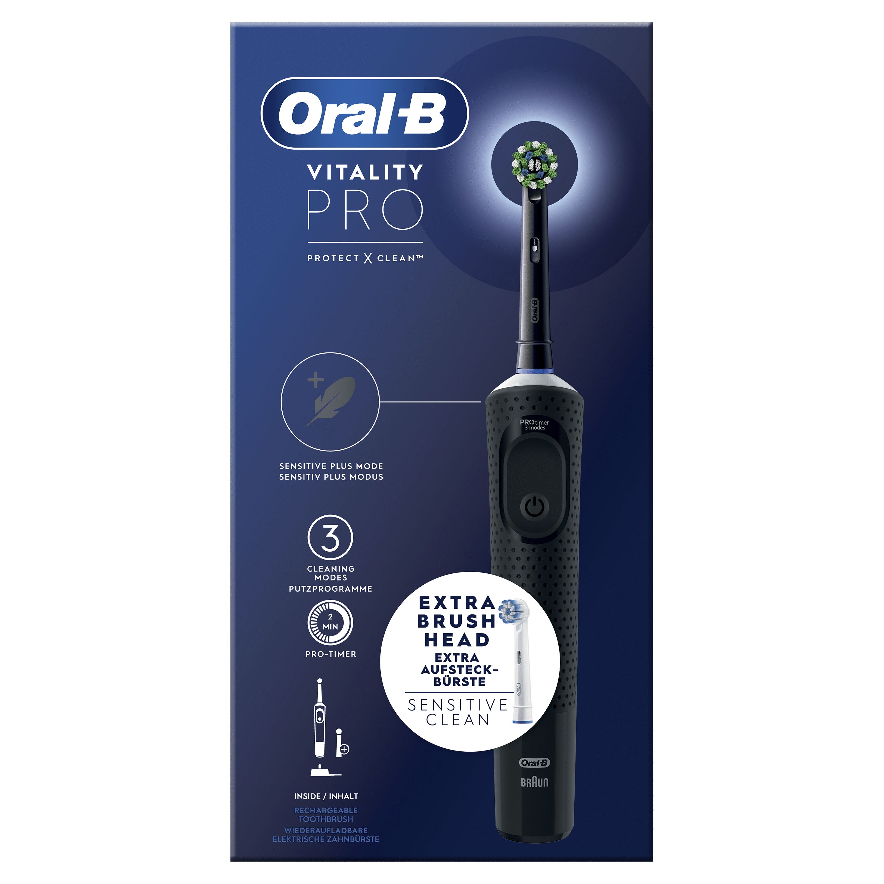 Voir la diapositive 4 : ORAL-B Brosse à dents électrique Vitality PRO - Noir