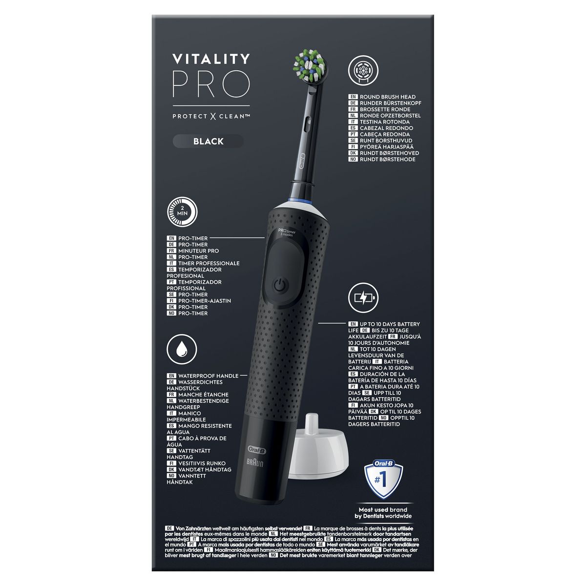 ORAL-B Brosse à dents électrique Vitality PRO - Noir