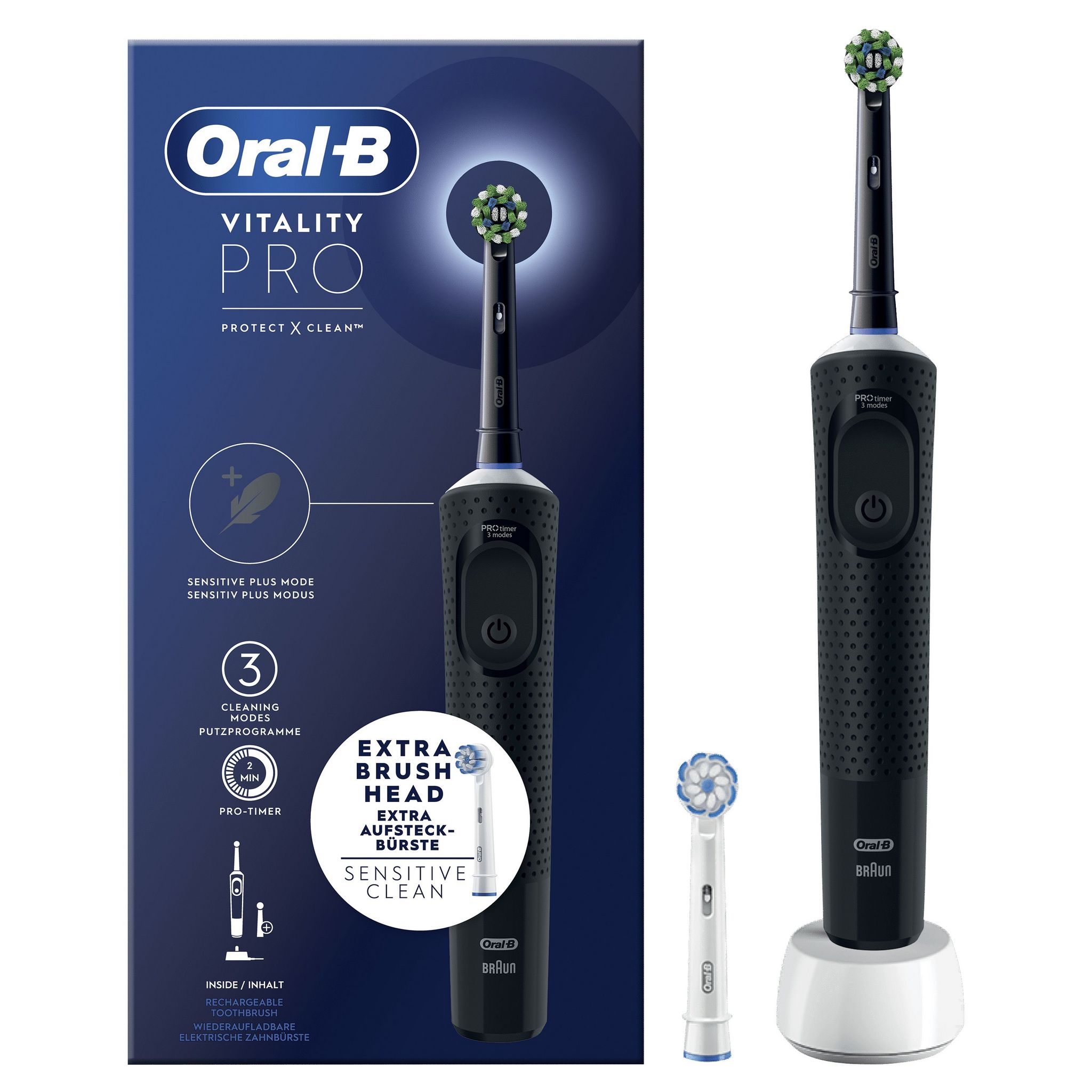 Voir la diapositive 8 : ORAL-B Brosse à dents électrique Vitality PRO - Noir