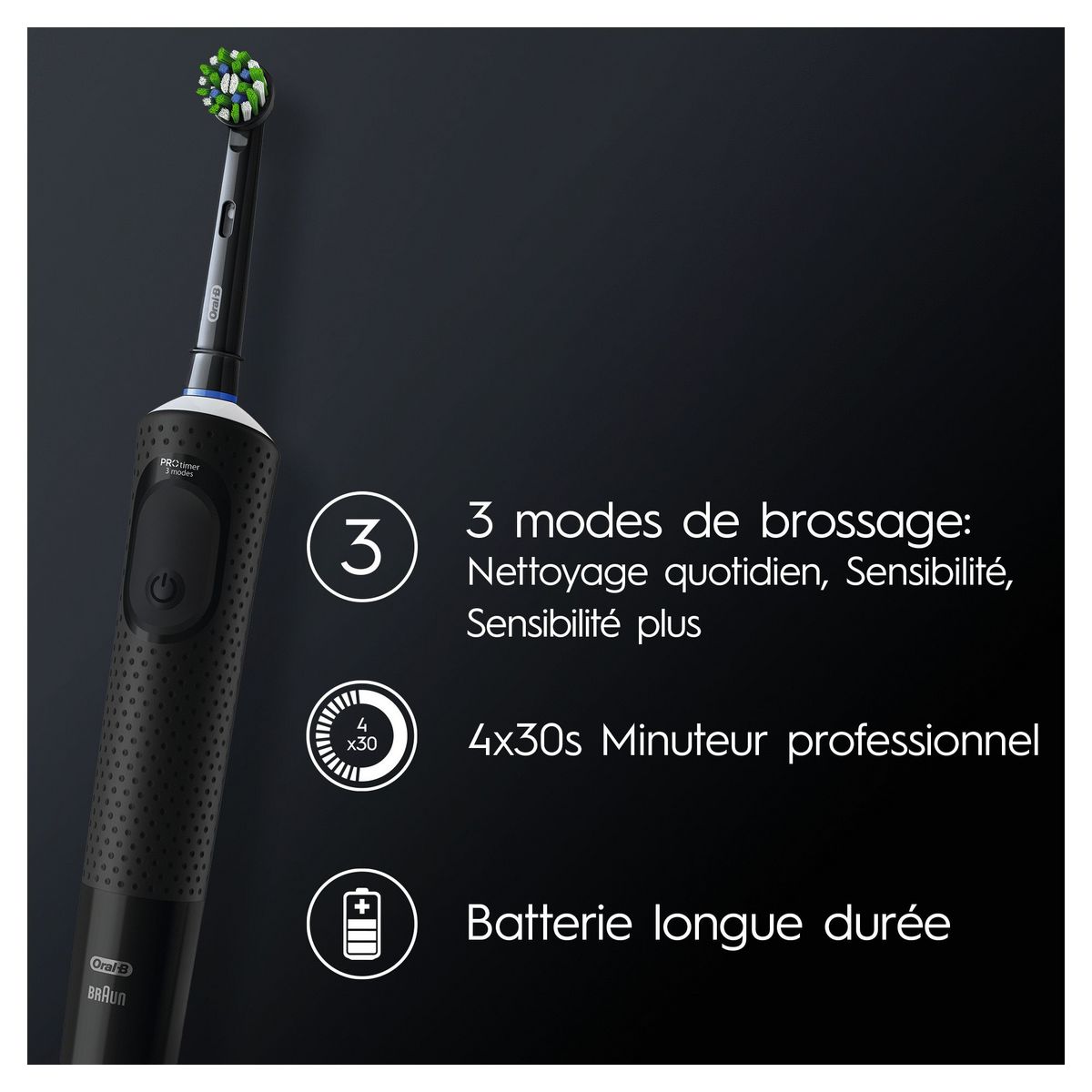 ORAL-B Brosse à dents électrique Vitality PRO - Noir