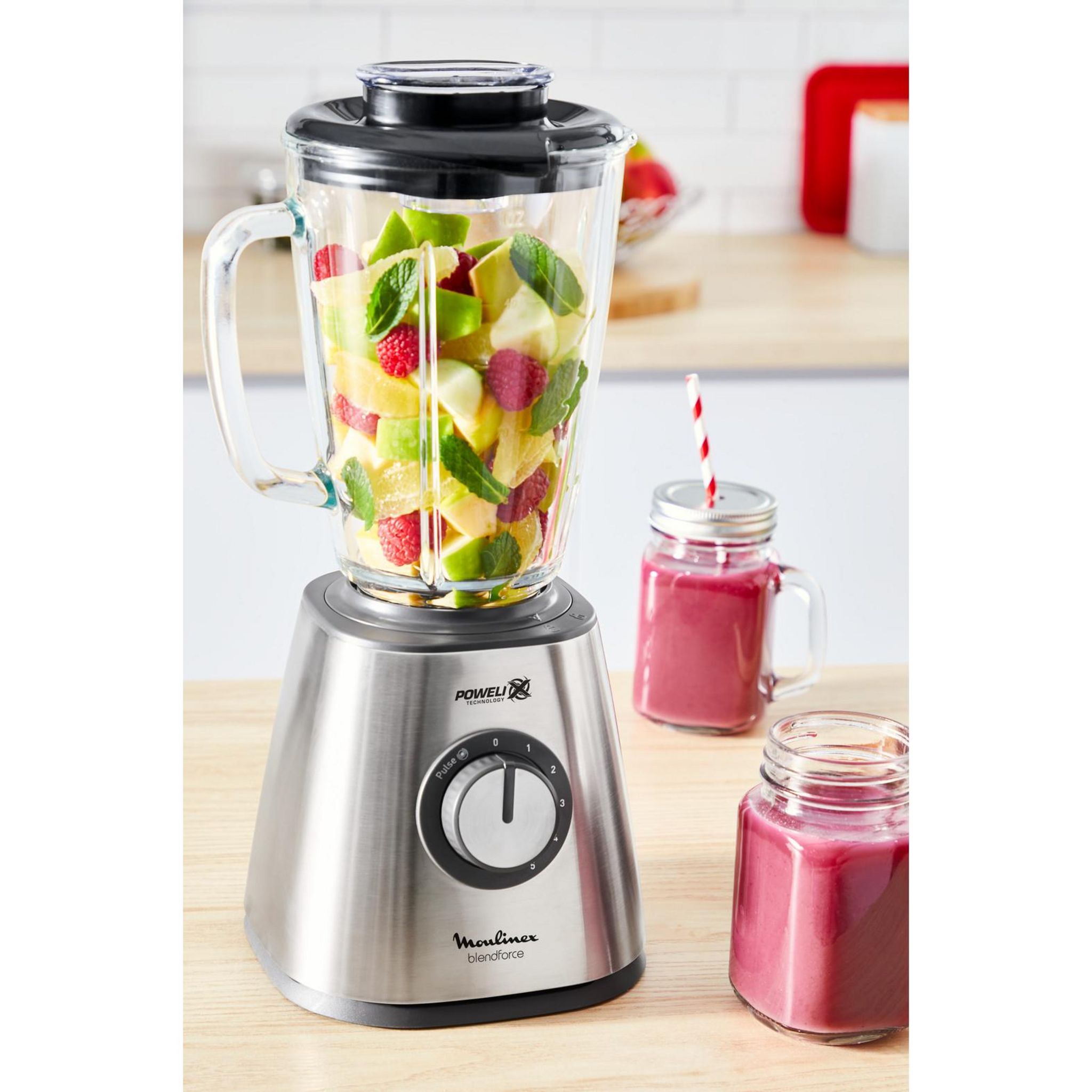 Voir la diapositive 4 : MOULINEX Blender bol en verre blendforce LM439D10 - Gris