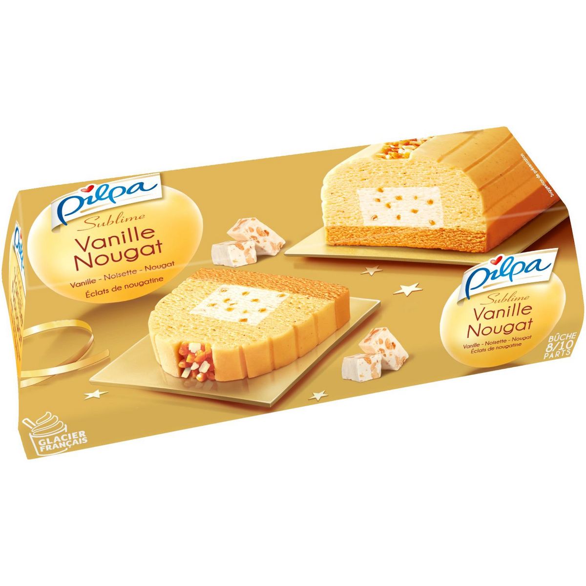 PILPA Buche glacée vanille nougat 8-10 parts 536g