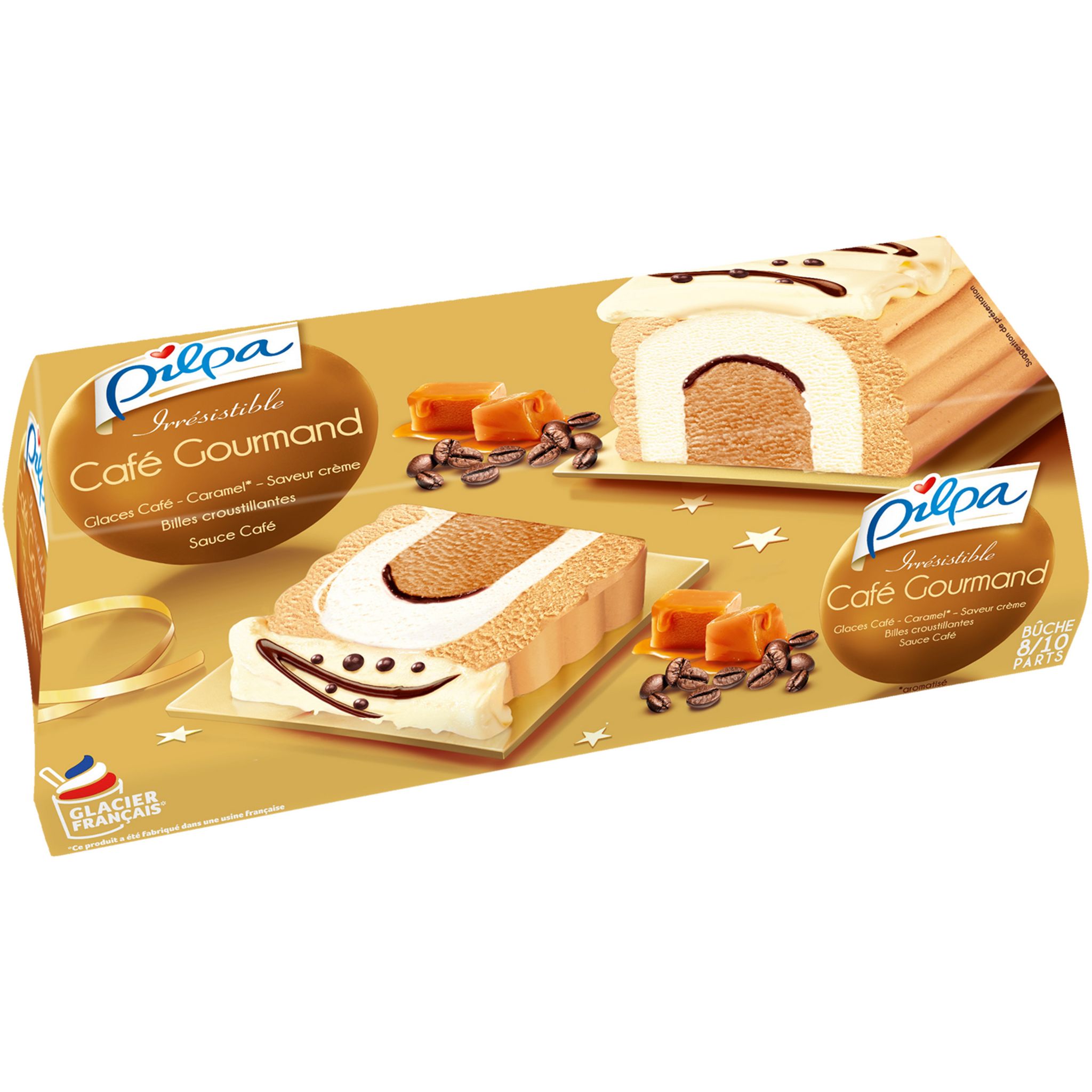 PILPA Bûche glacée café gourmand 8/10 parts 529g