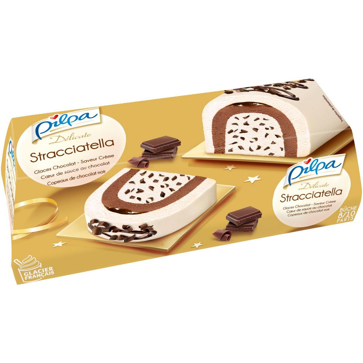 PILPA Buche glacée stracciatella 8-10 parts 539g