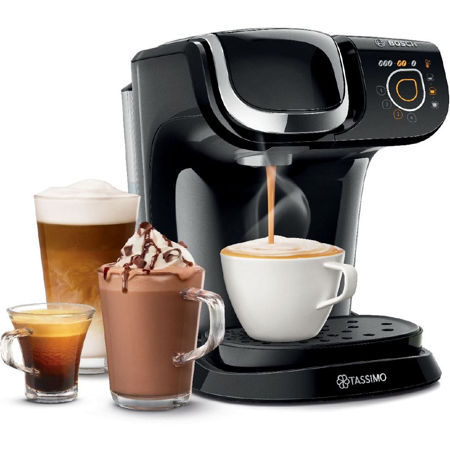 Voir la diapositive 7 : BOSCH Cafetière à dosette Tassimo my way TAS6502 - Noir