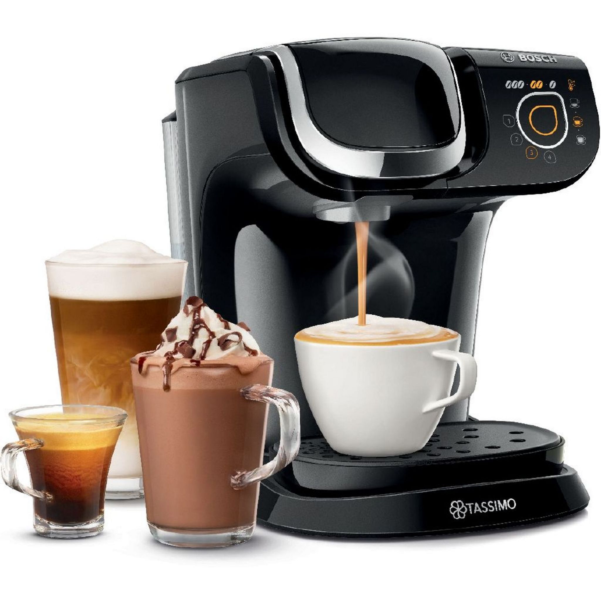 Voir la diapositive 7 : BOSCH Cafetière à dosette Tassimo my way TAS6502 - Noir