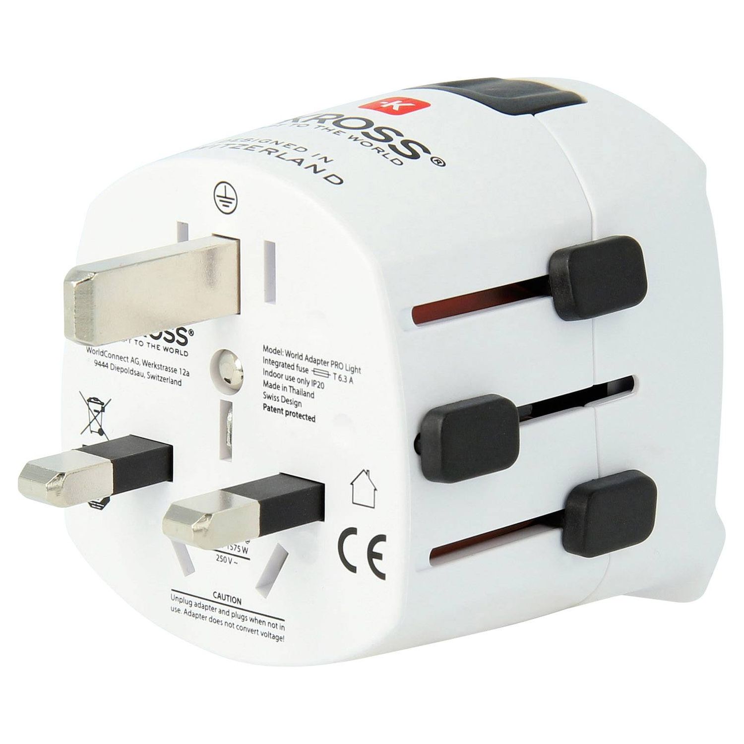 Voir la diapositive 4 : SKROSS Adaptateur de voyage - Blanc