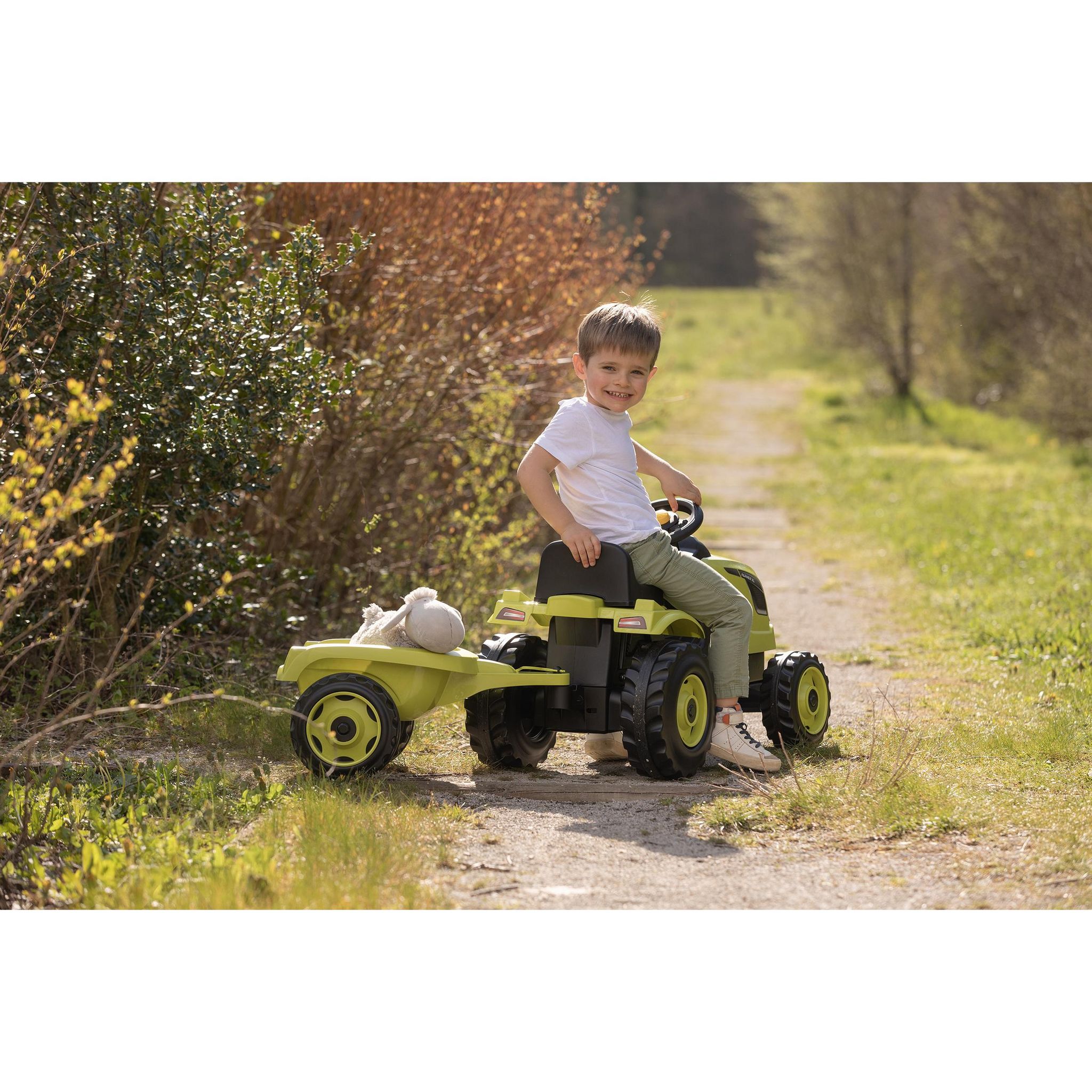 Voir la diapositive 4 : SMOBY Tracteur à pédales Farmer XL avec remorque - Vert