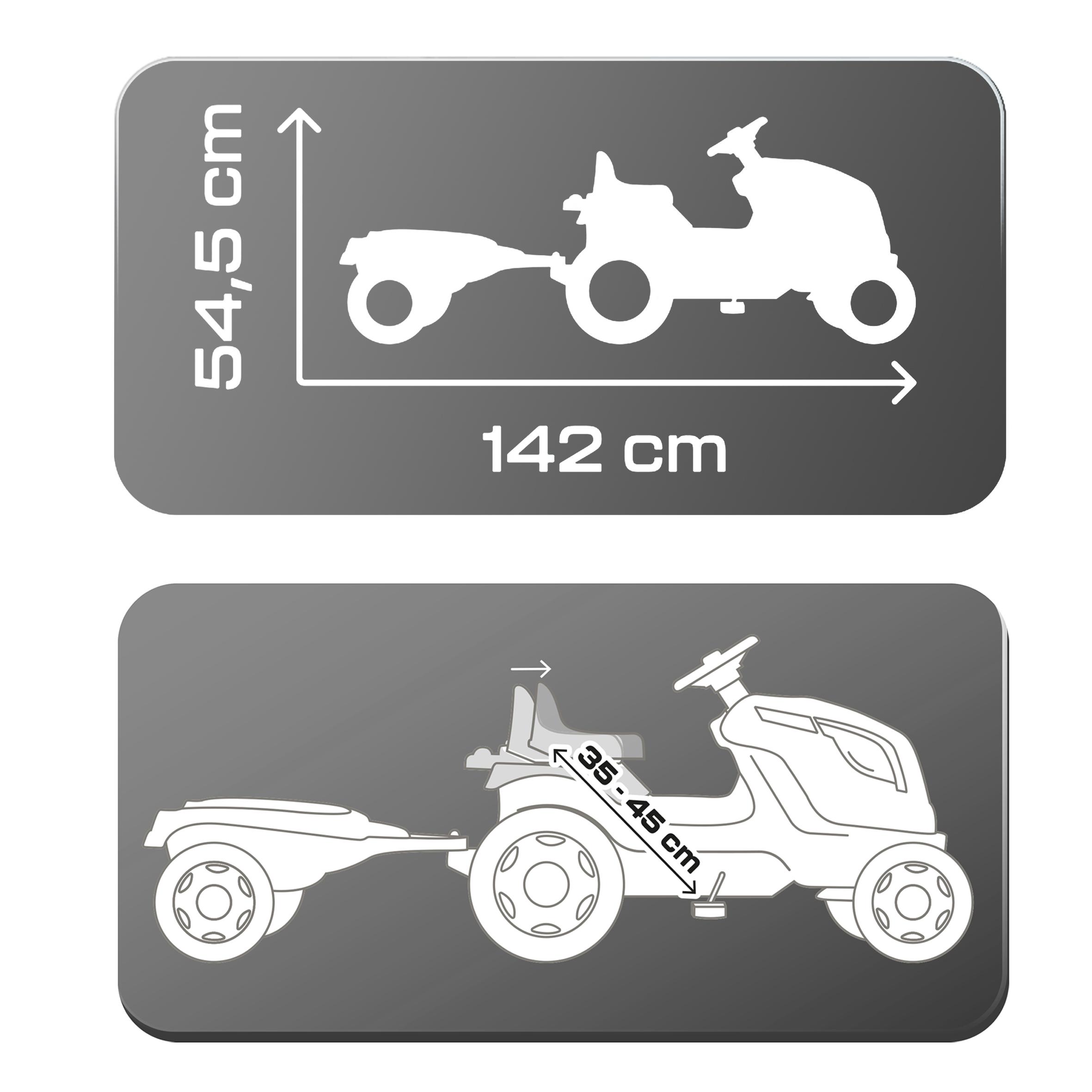 Voir la diapositive 6 : SMOBY Tracteur à pédales Farmer XL avec remorque - Vert