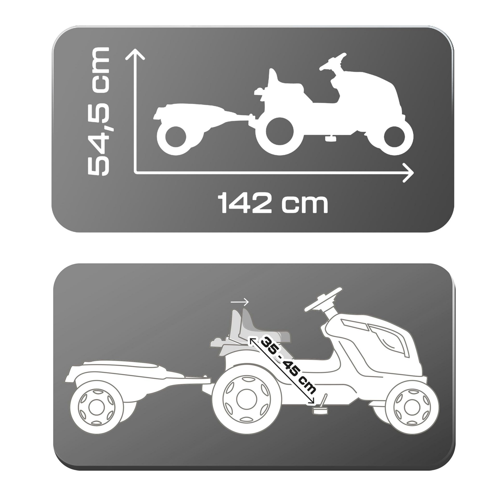 Voir la diapositive 6 : SMOBY Tracteur à pédales Farmer XL avec remorque - Vert