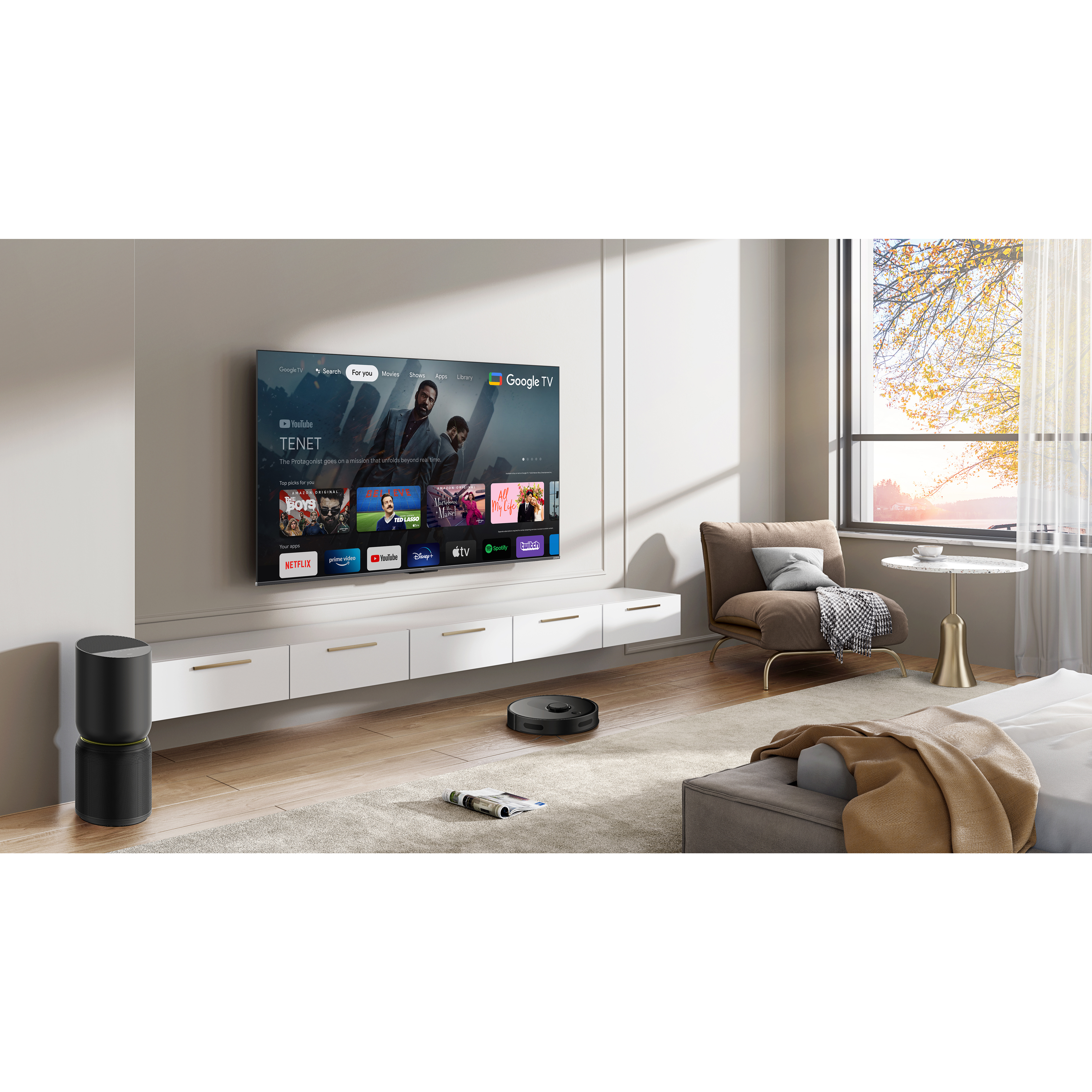 Voir la diapositive 6 : TCL TV QLED 4K 55C636 2022 UHD 139 cm Google TV