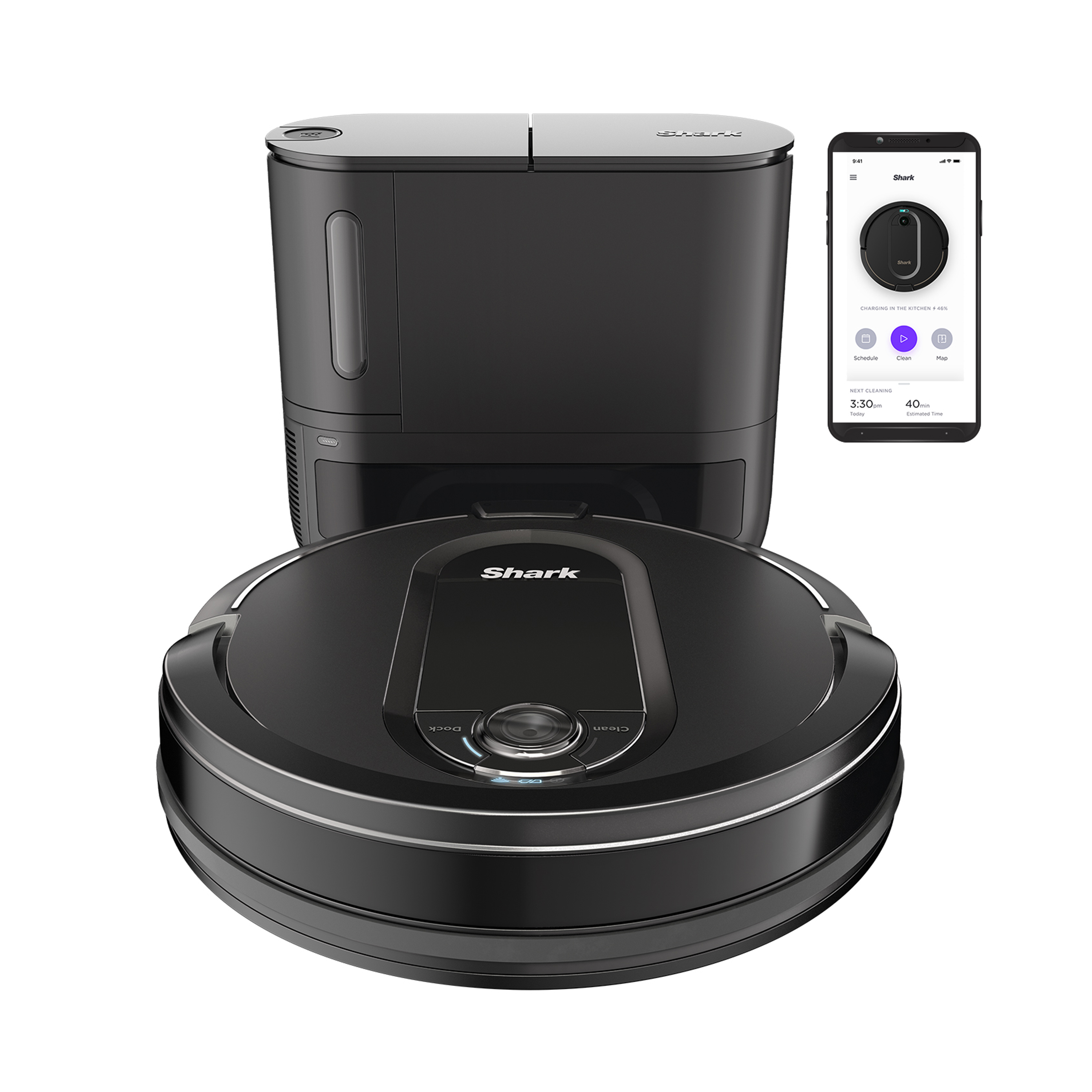 Voir la diapositive 2 : SHARK Aspirateur robot connecté RV1000SEU - Noir