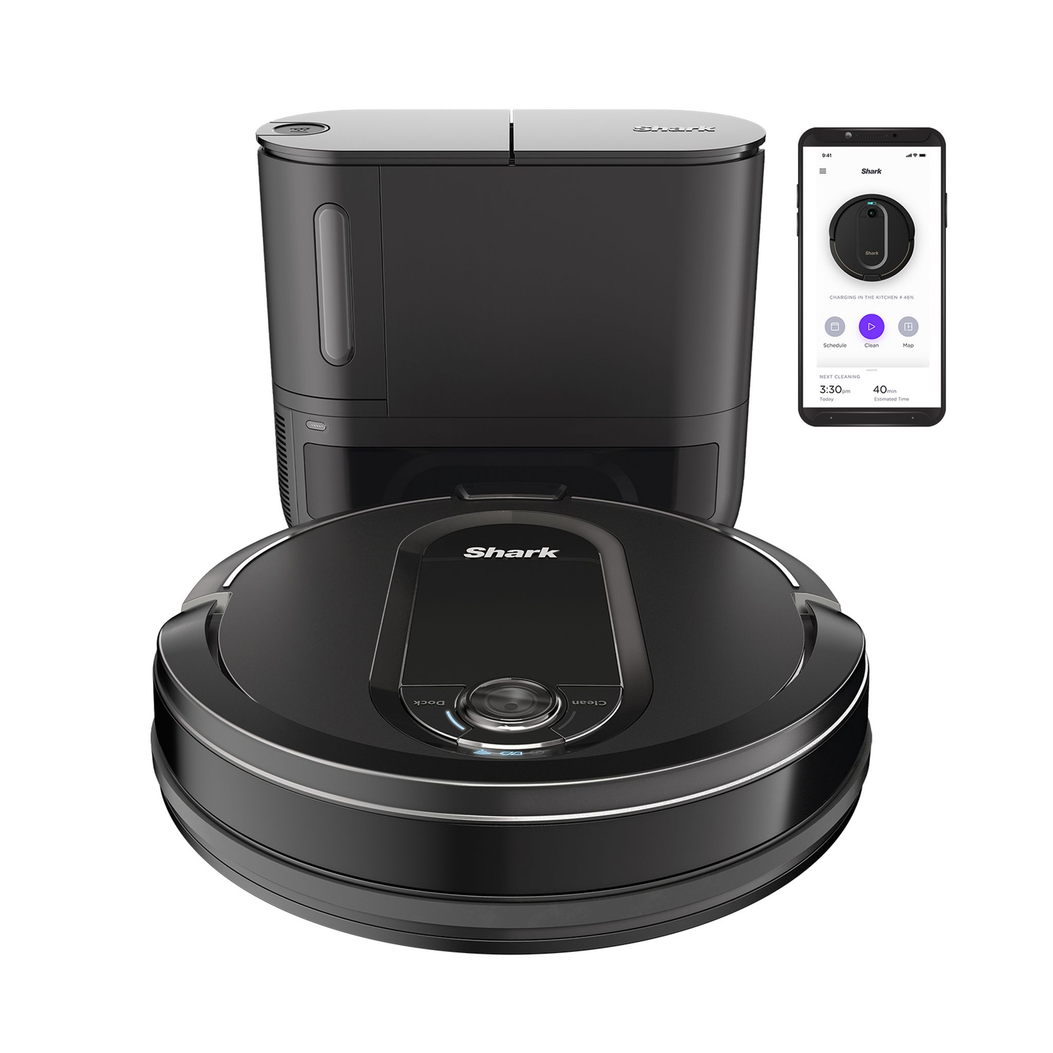 Voir la diapositive 2 : SHARK Aspirateur robot connecté RV1000SEU - Noir