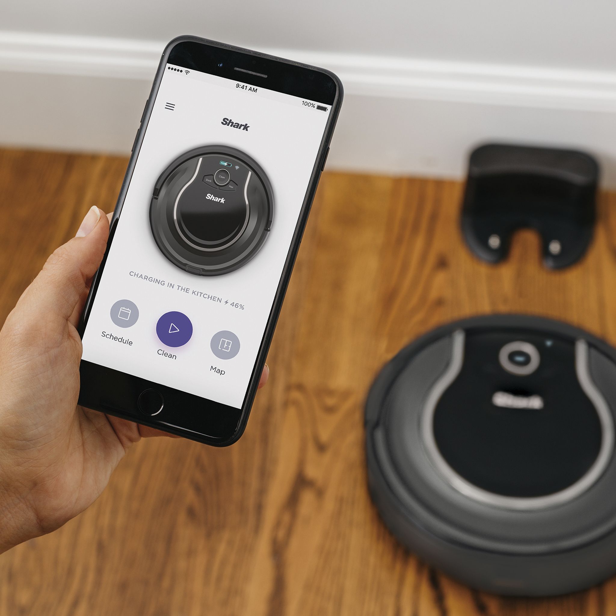 Voir la diapositive 4 : SHARK Aspirateur robot connecté RV750EU - Noir