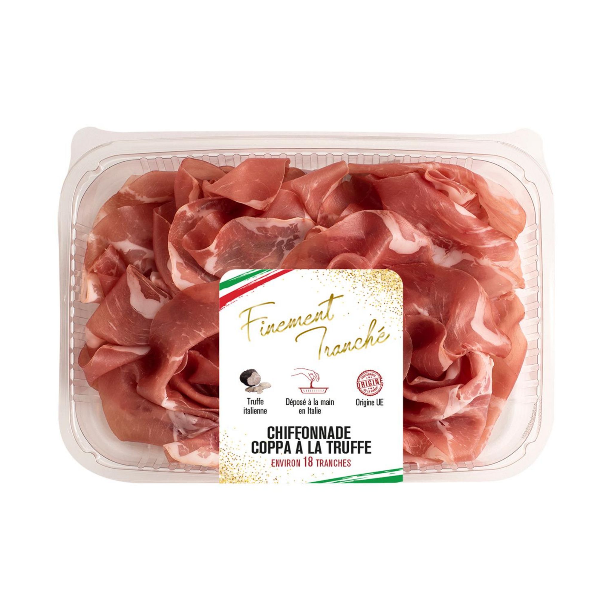 Chiffonnade de coppa à la truffe 18 tranches 80g