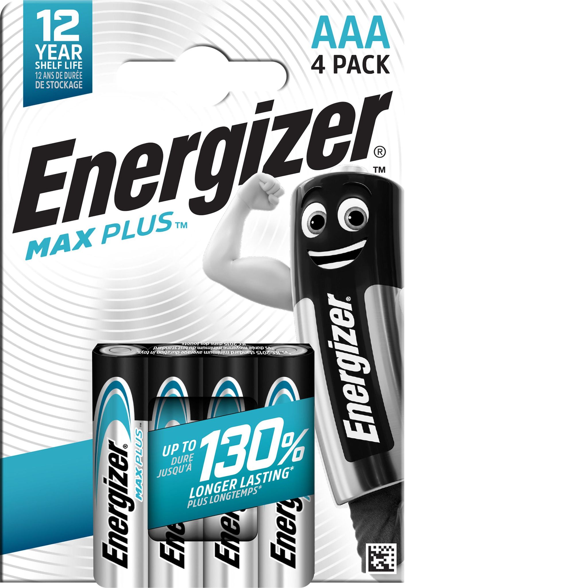 ENERGIZER Lot de 4 piles Max Plus TYPE AAA