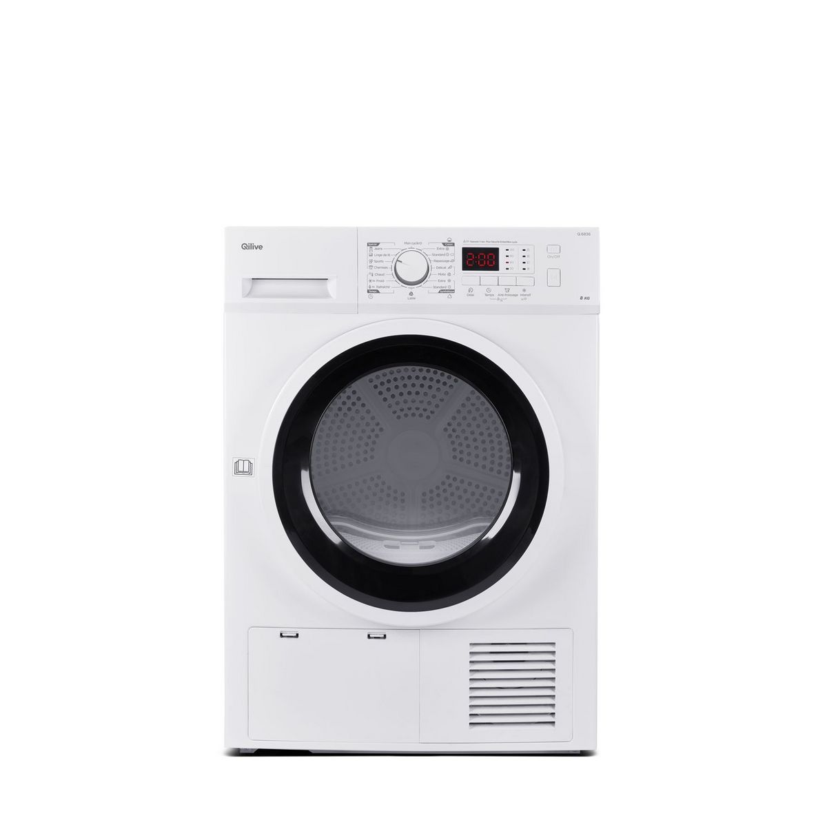 QILIVE Sèche linge hublot Q.6836 - 8 kg, condensation, B