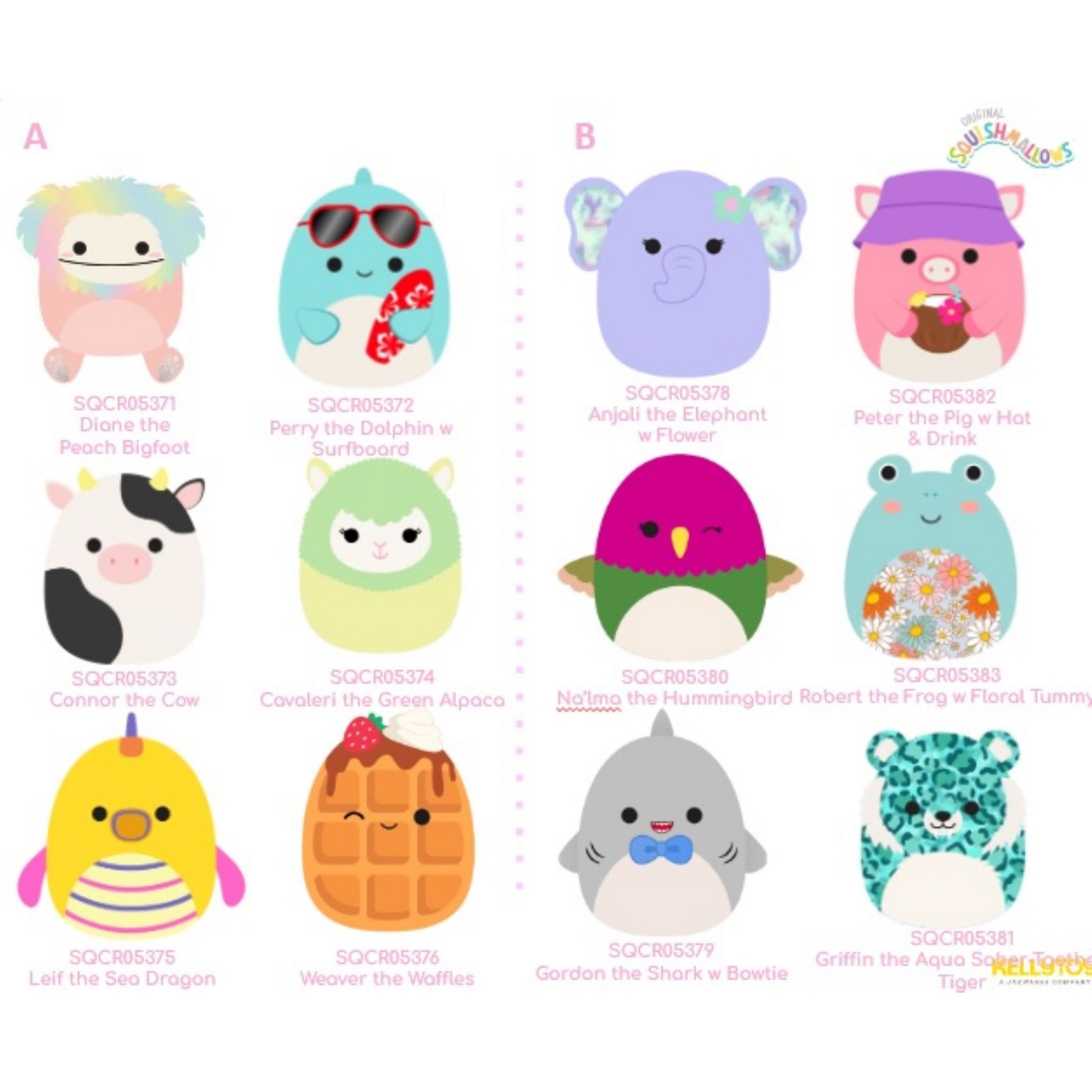 JAZWARES Peluche Squishmallows 19cm