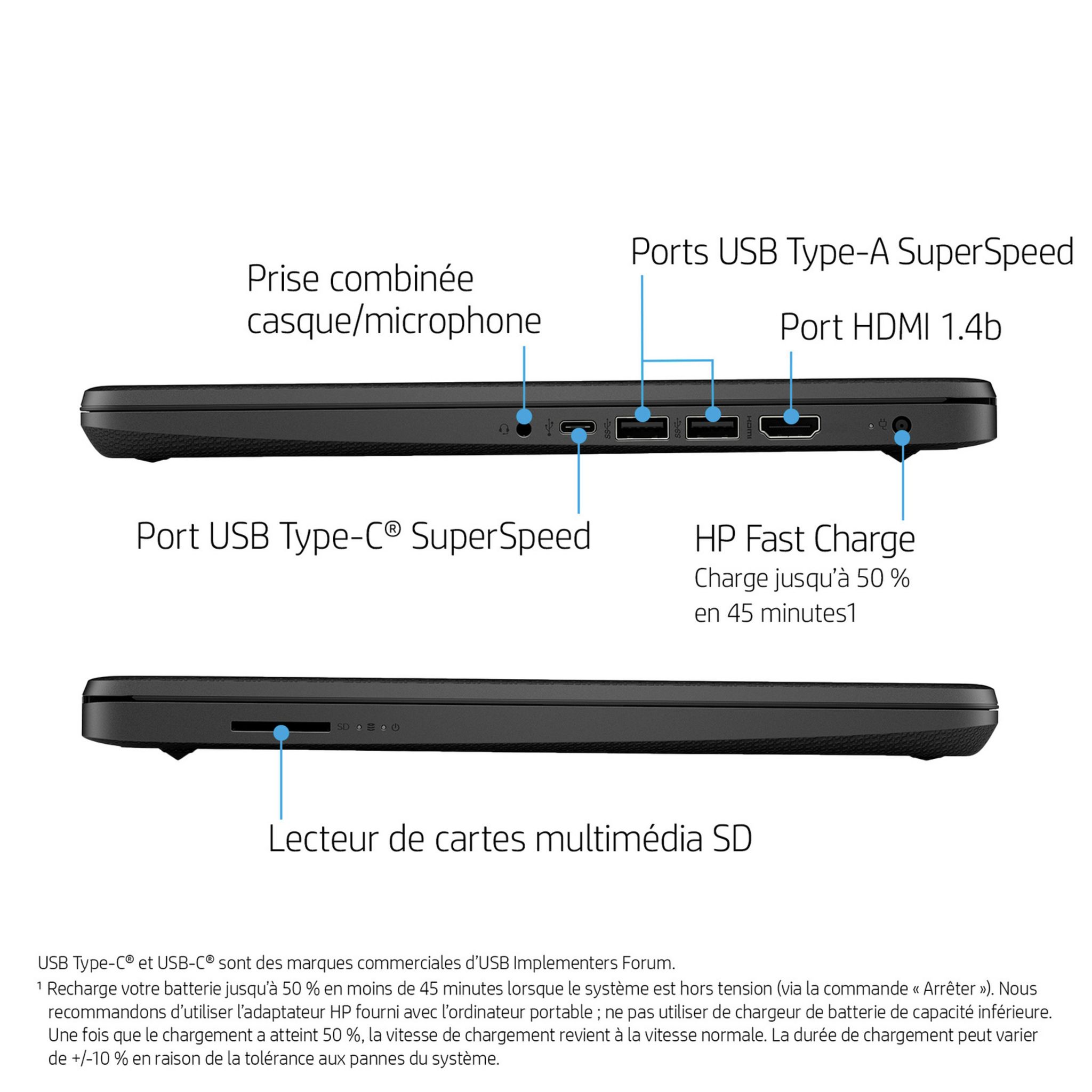 Voir la diapositive 6 : HP Ordinateur portable 14S-DQ2043NF