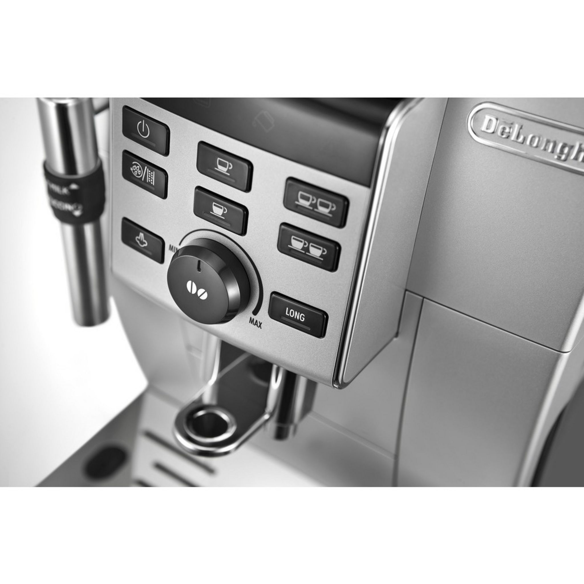 Voir la diapositive 3 : DELONGHI Machine à café expresso avec broyeur ECAM25 120 S - Silver