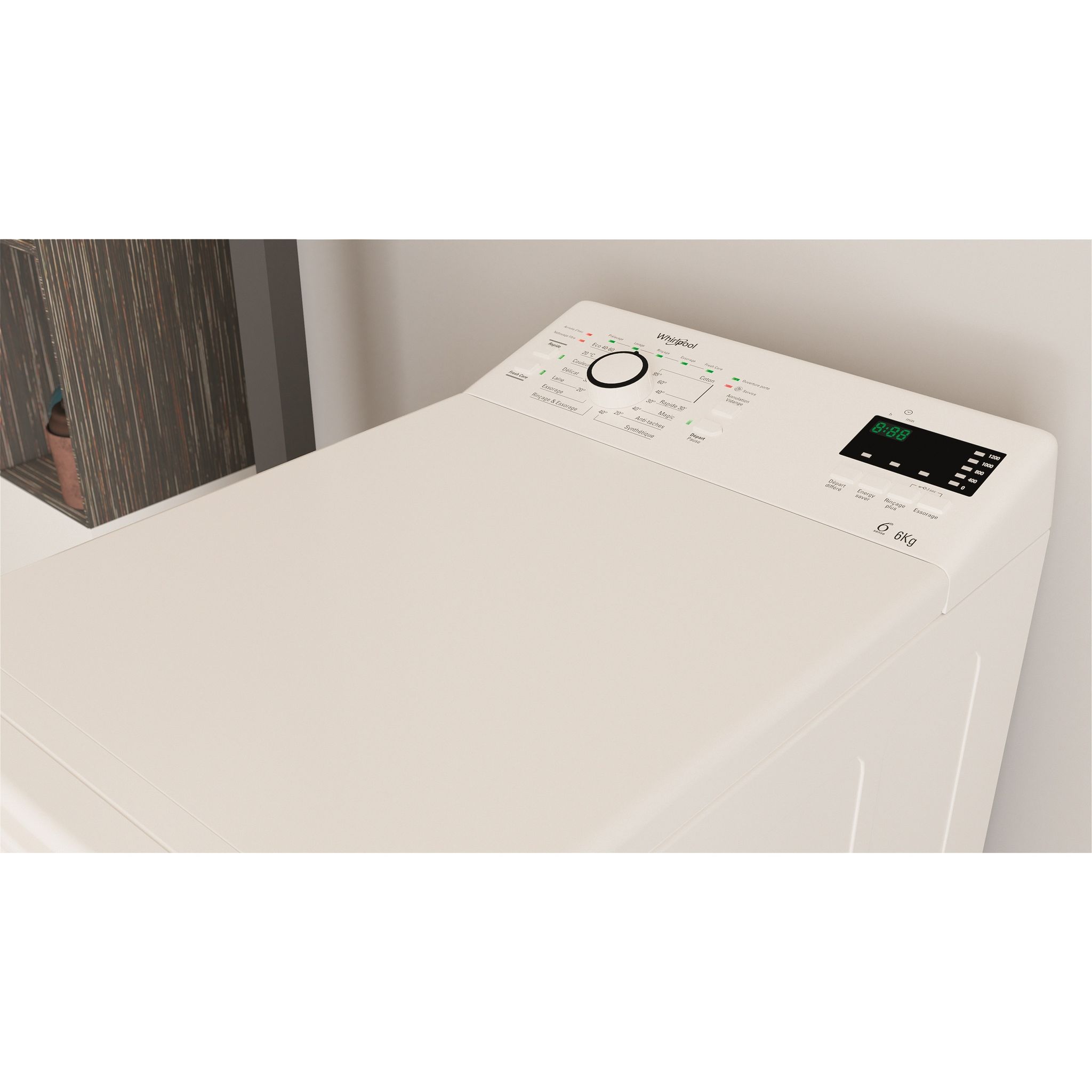Voir la diapositive 10 : WHIRLPOOL Lave linge top TDLR6247FRN, 6 kg, 1200 T/min