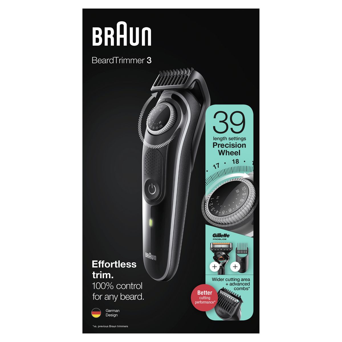 BRAUN Tondeuse barbe sans fil BT3342 - Noir