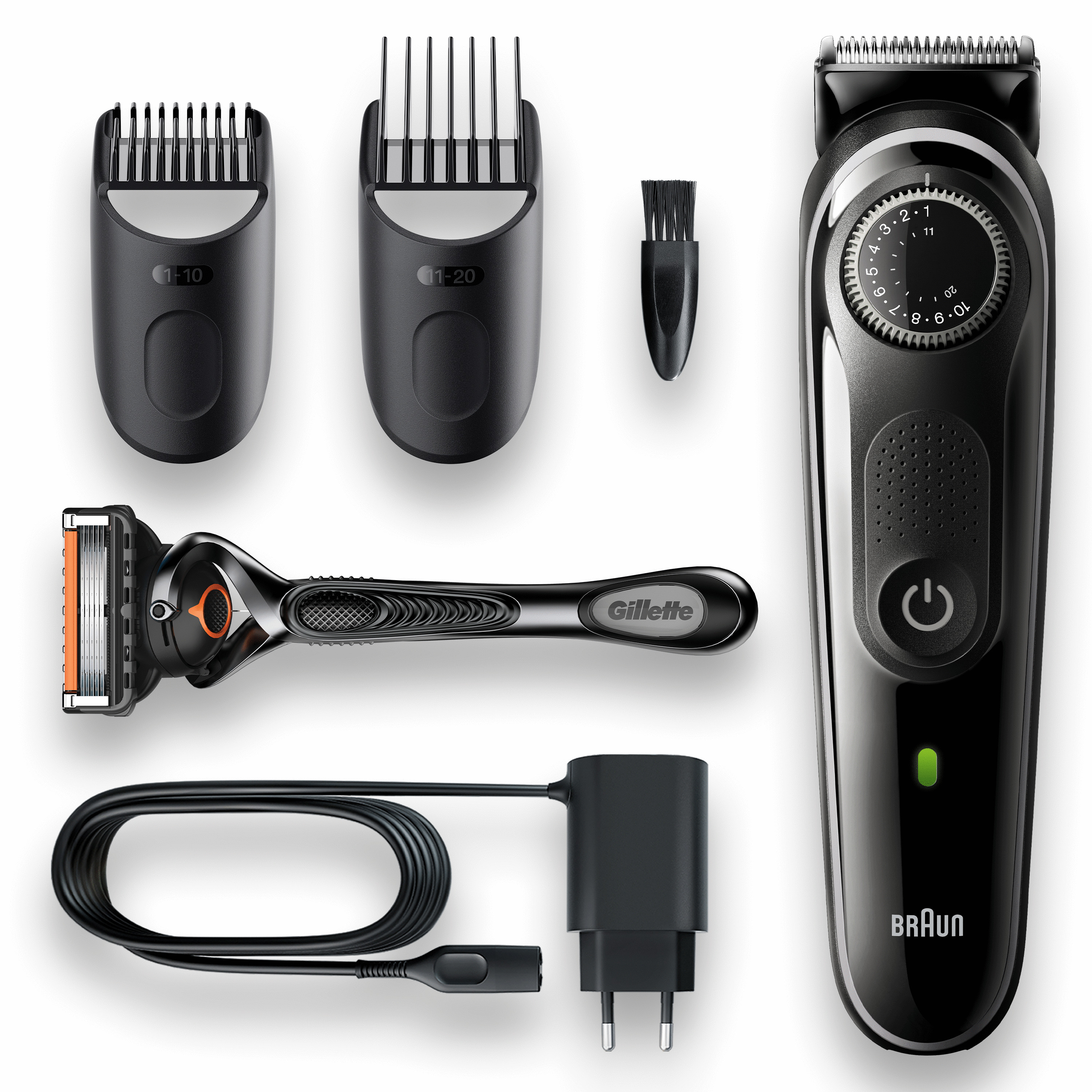 Voir la diapositive 4 : BRAUN Tondeuse barbe sans fil BT3342 - Noir