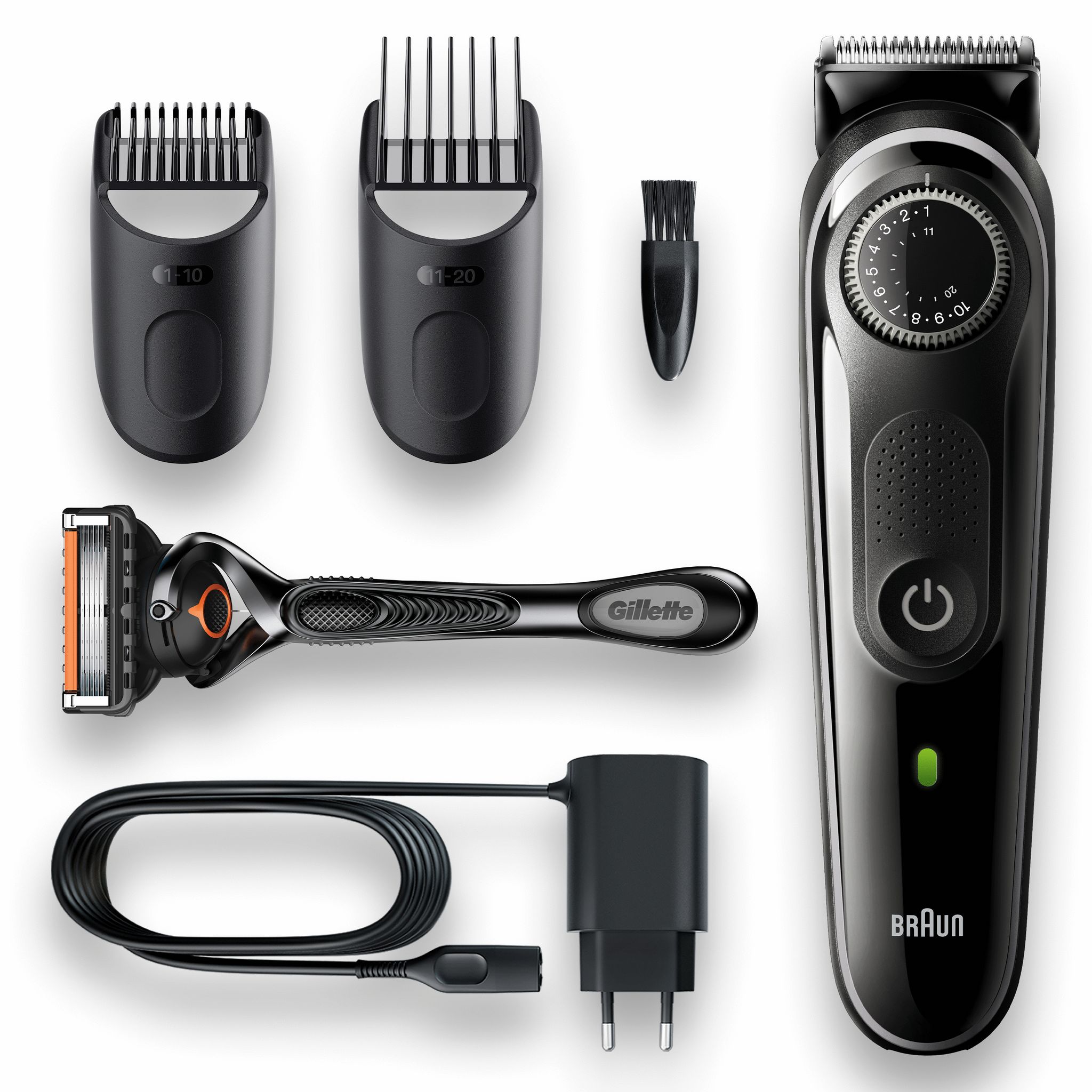 Voir la diapositive 4 : BRAUN Tondeuse barbe sans fil BT3342 - Noir
