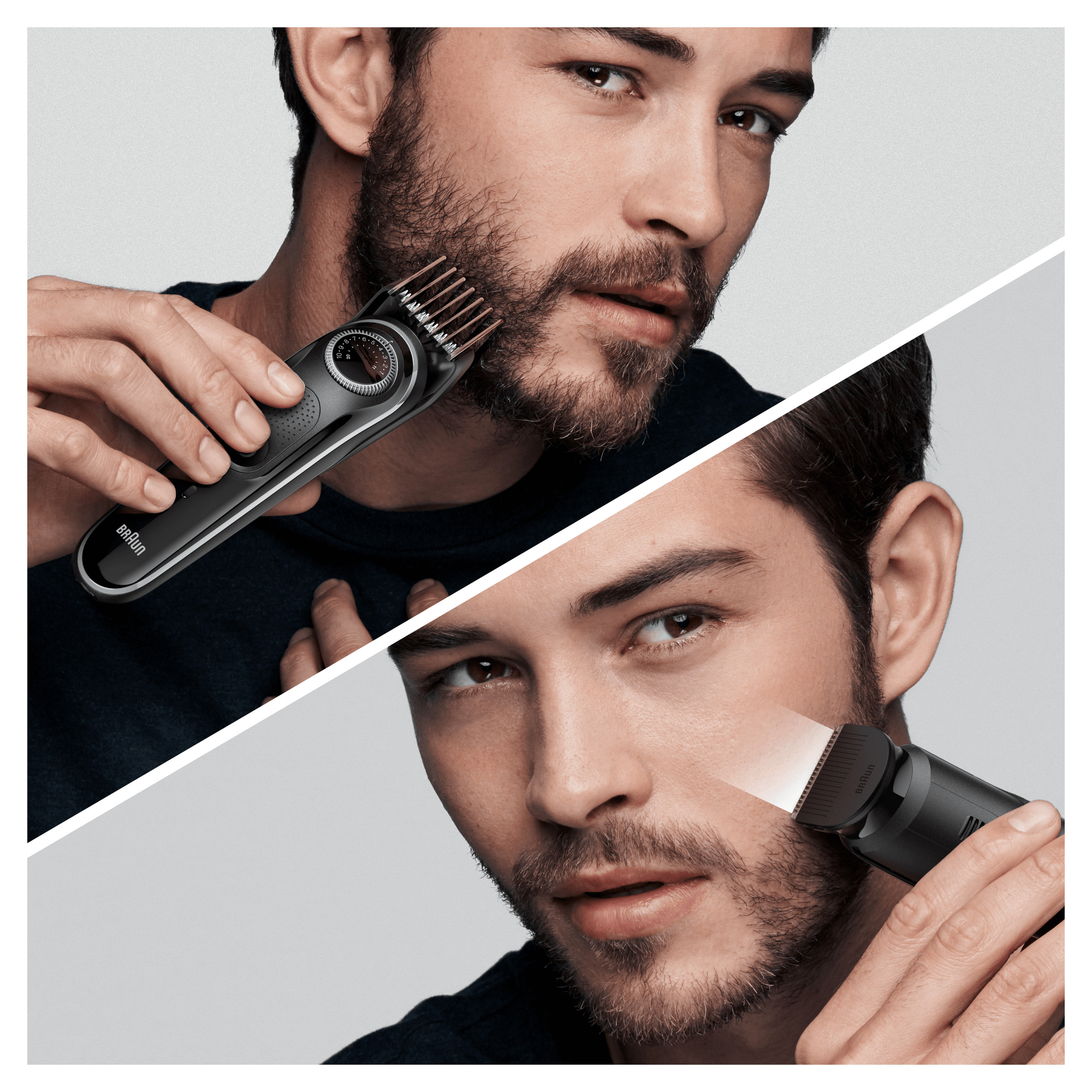 Voir la diapositive 6 : BRAUN Tondeuse barbe sans fil BT3342 - Noir