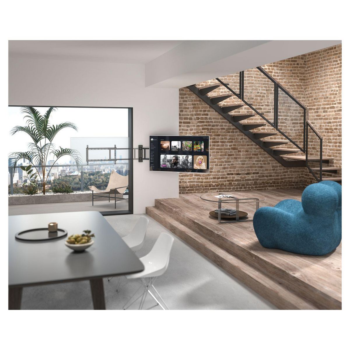 QILIVE Support TV motorisé Taille L