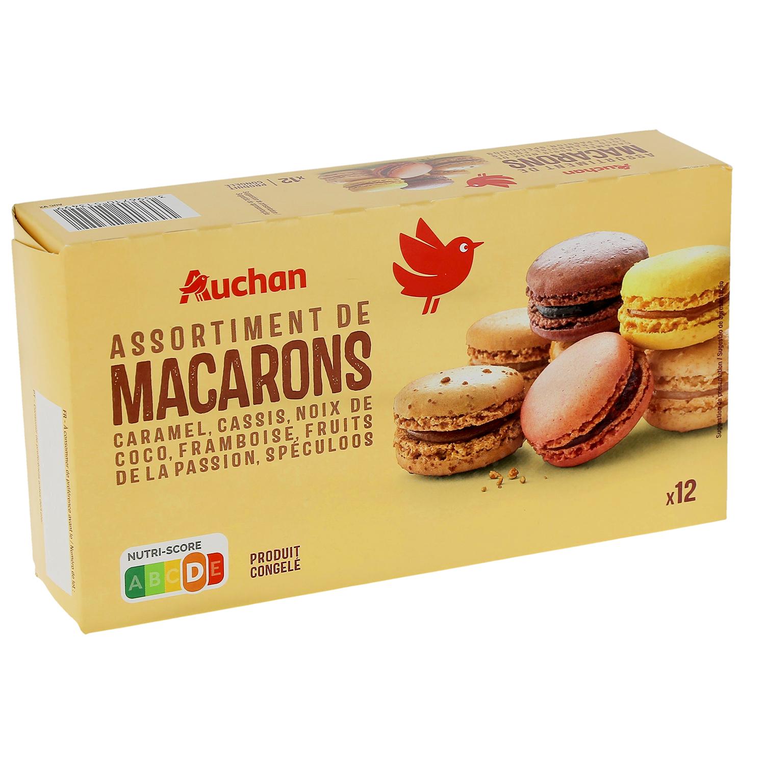 Voir la diapositive 2 : AUCHAN Assortiment de macarons 12 pièces 154g