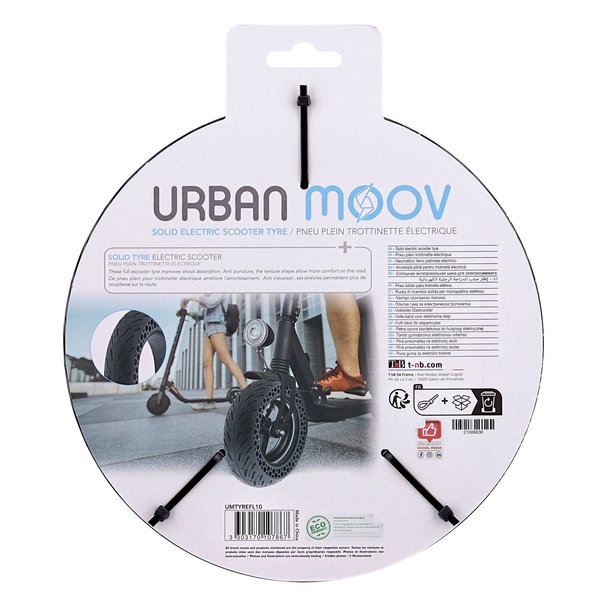 Voir la diapositive 6 : TNB Urban Moov Pneu 10' - Noir