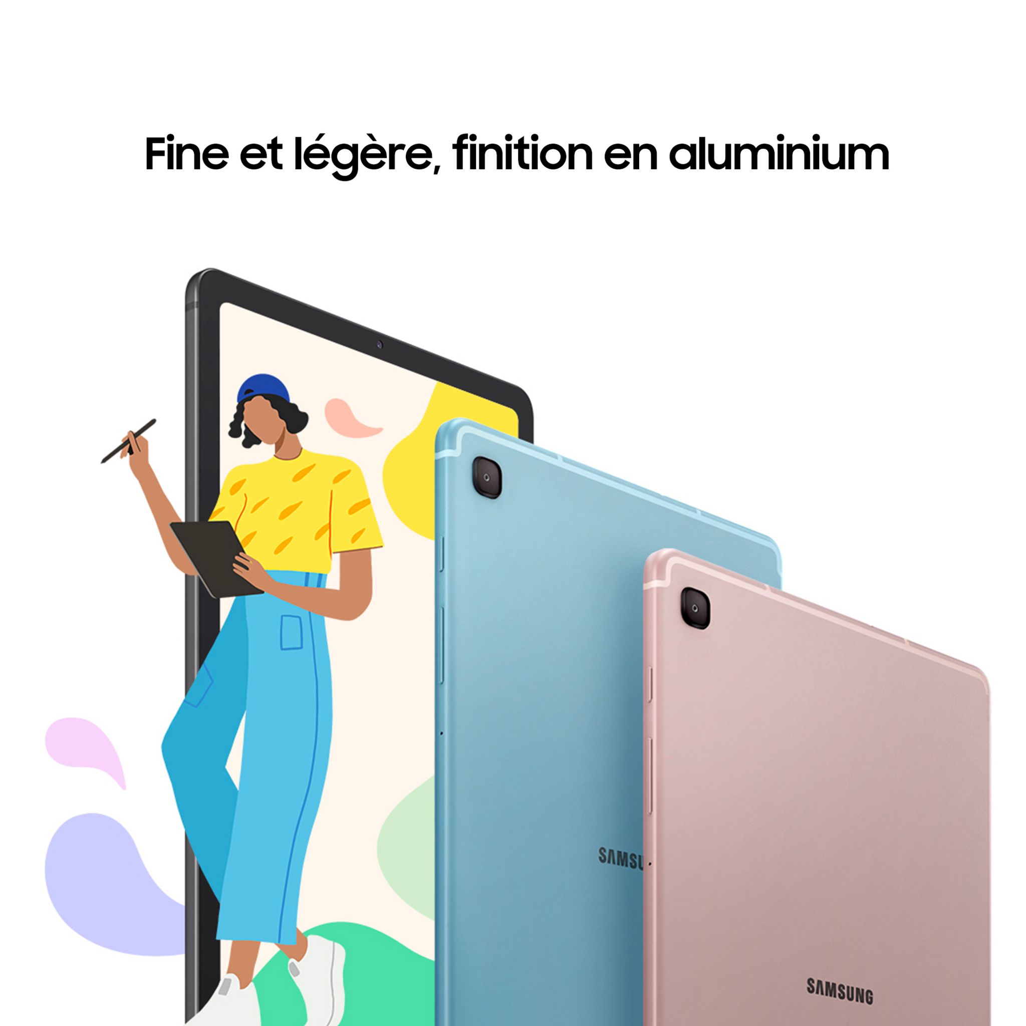 Voir la diapositive 6 : SAMSUNG Tablette Android Galaxy Tab S6 Lite 2022 10.4" 64Go - Anthracite