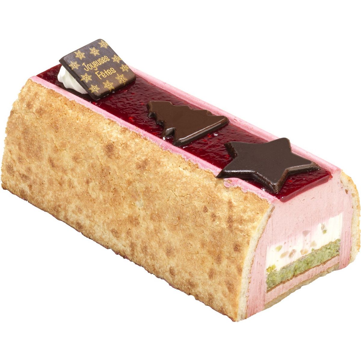 LE PATISSIER Bûche framboise nougat 18cm 6-8 parts 518g