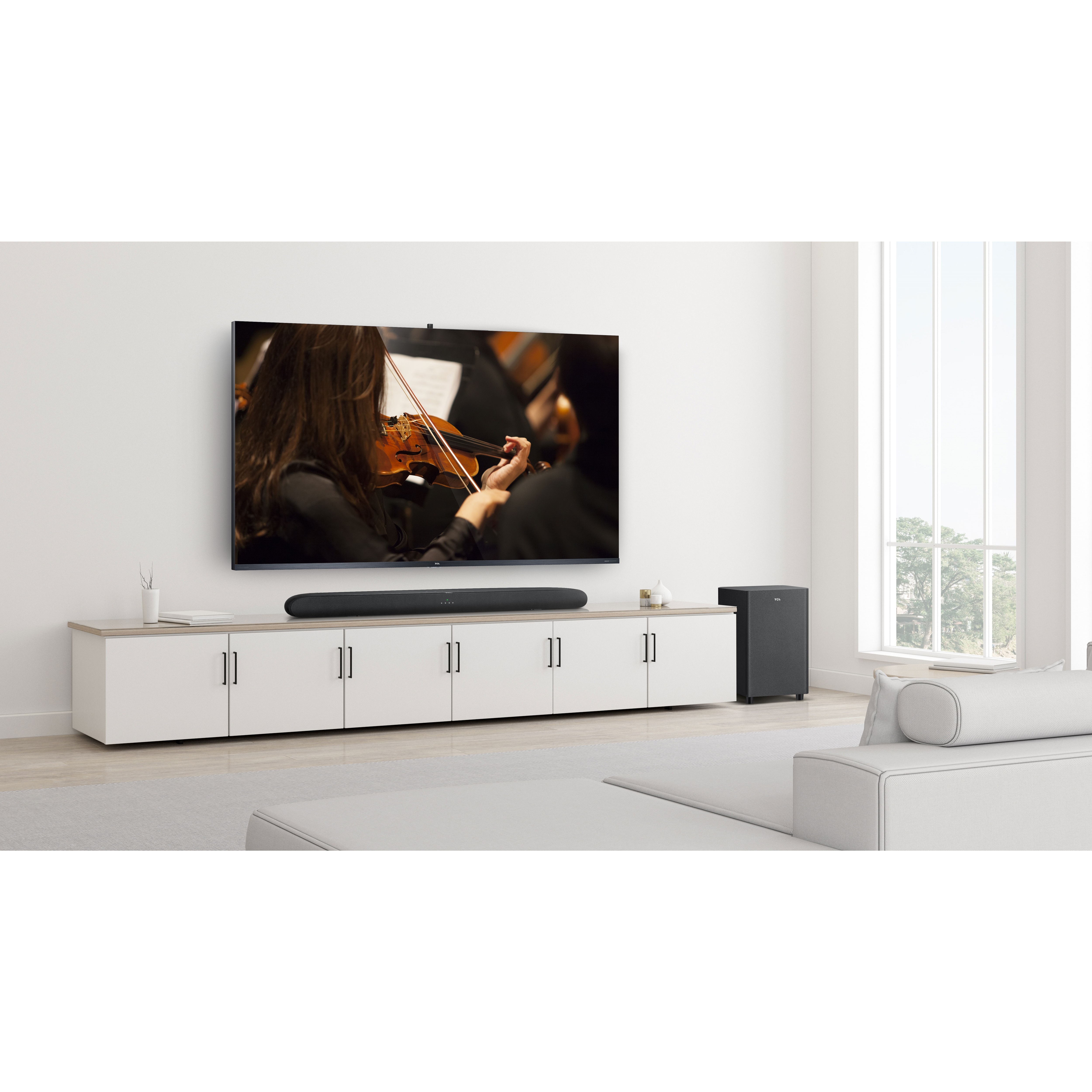 Voir la diapositive 8 : TCL Barre de son TS6110 avec caisson de basse sans fil
